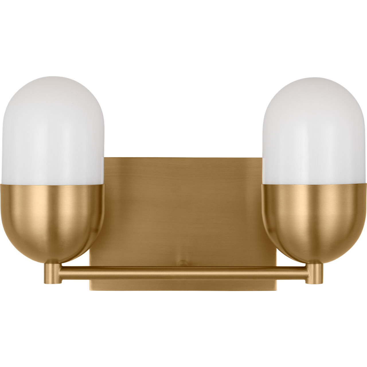 Drew & Jonathan Scott Foster 2 Light 12.63 inch Satin Brass Vanity Light Wall Light