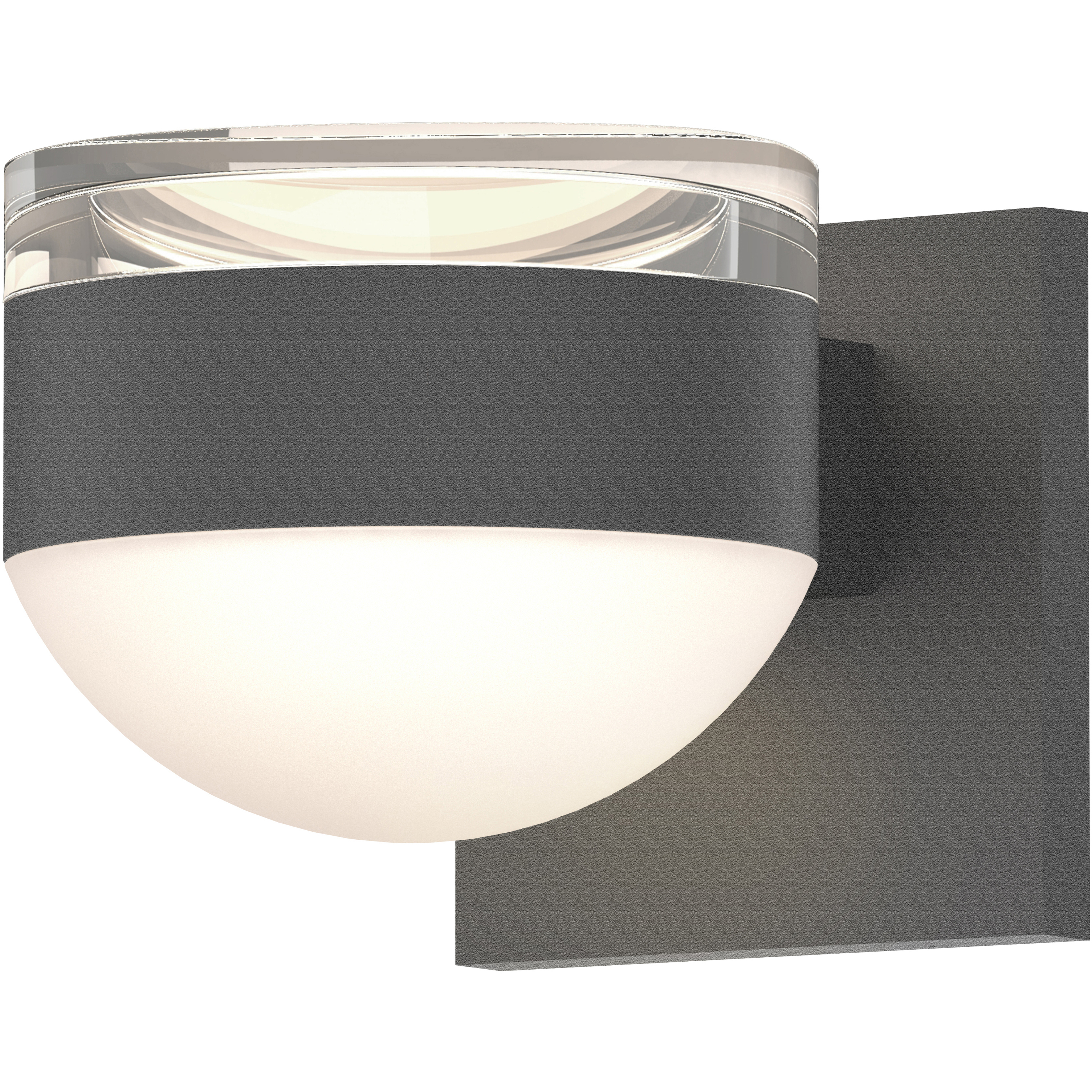 Reals LED 6 inch Textured Gray Indoor-Outdoor Sconce, Inside-Out