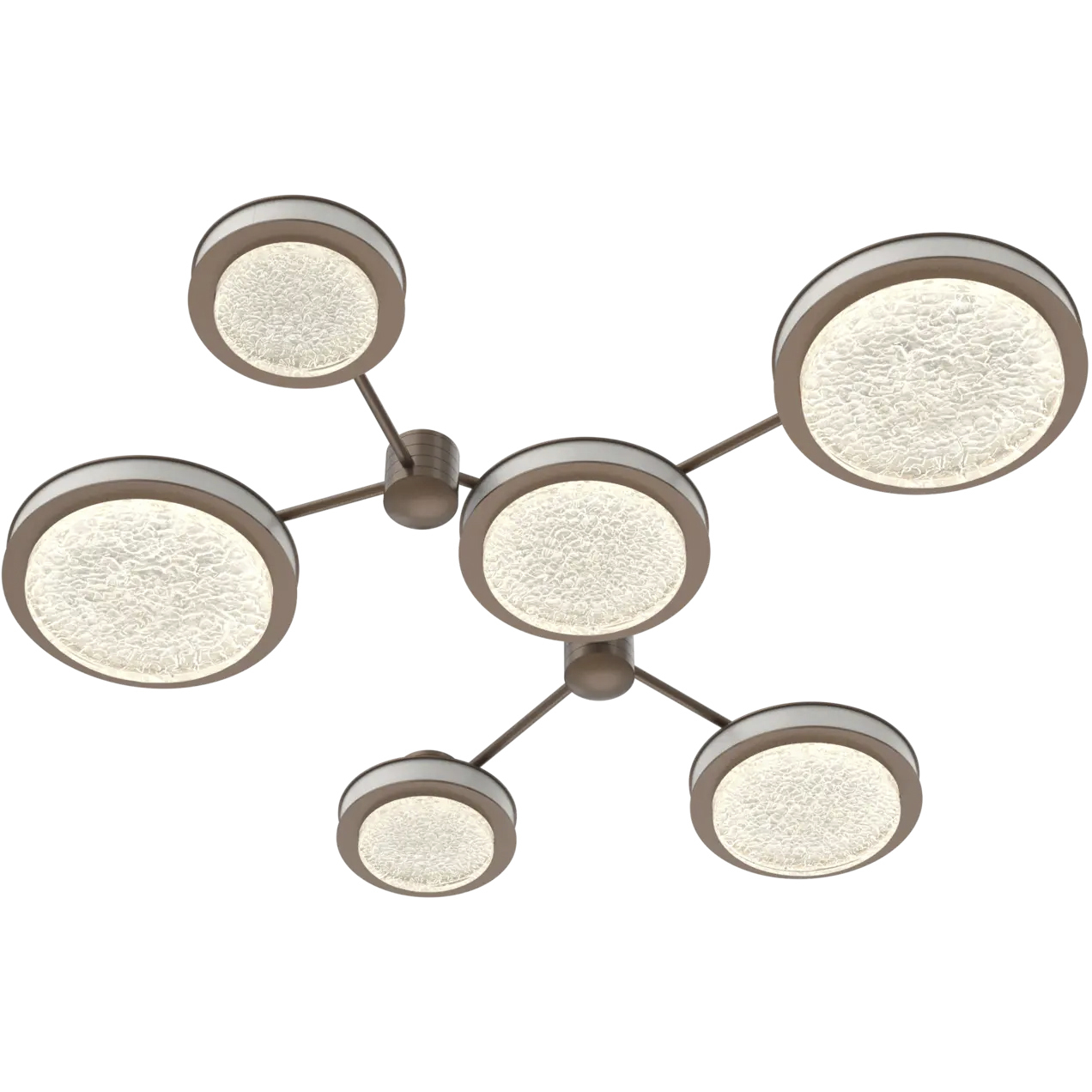 Iris LED 46 inch Burnished Bronze with Salt White Sconce & Flush Mount Wall Light, Hub and Spoke