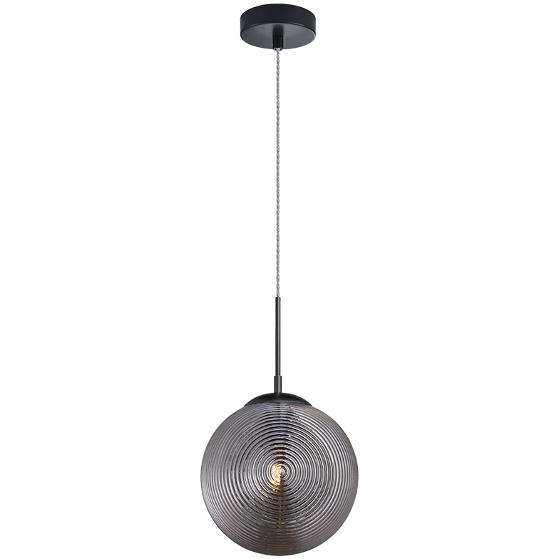Maruna 1 Light 9 inch Matte Black and Smoked Pendant Ceiling Light