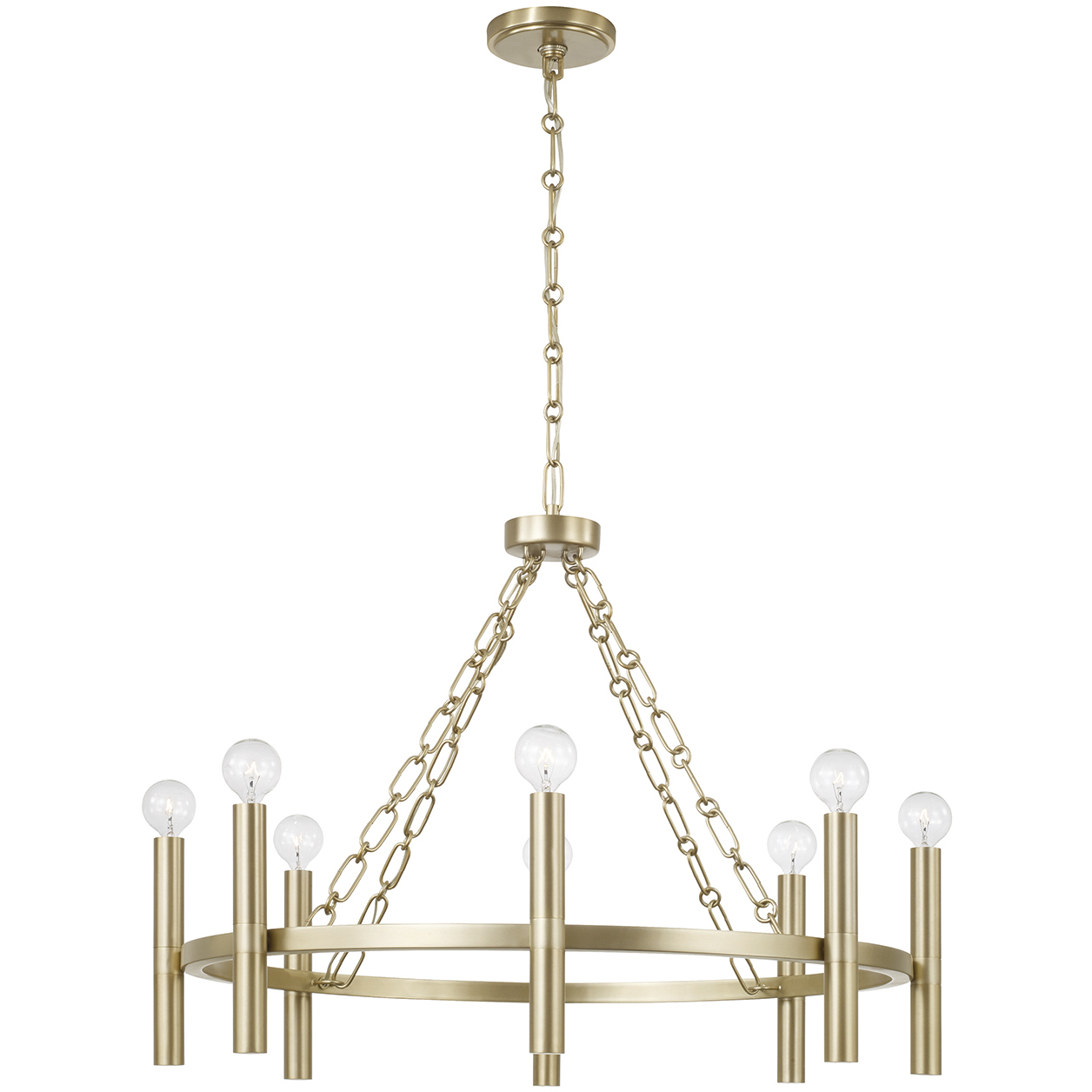 Winton 8 Light 28 inch Matte Brass Chandelier Ceiling Light