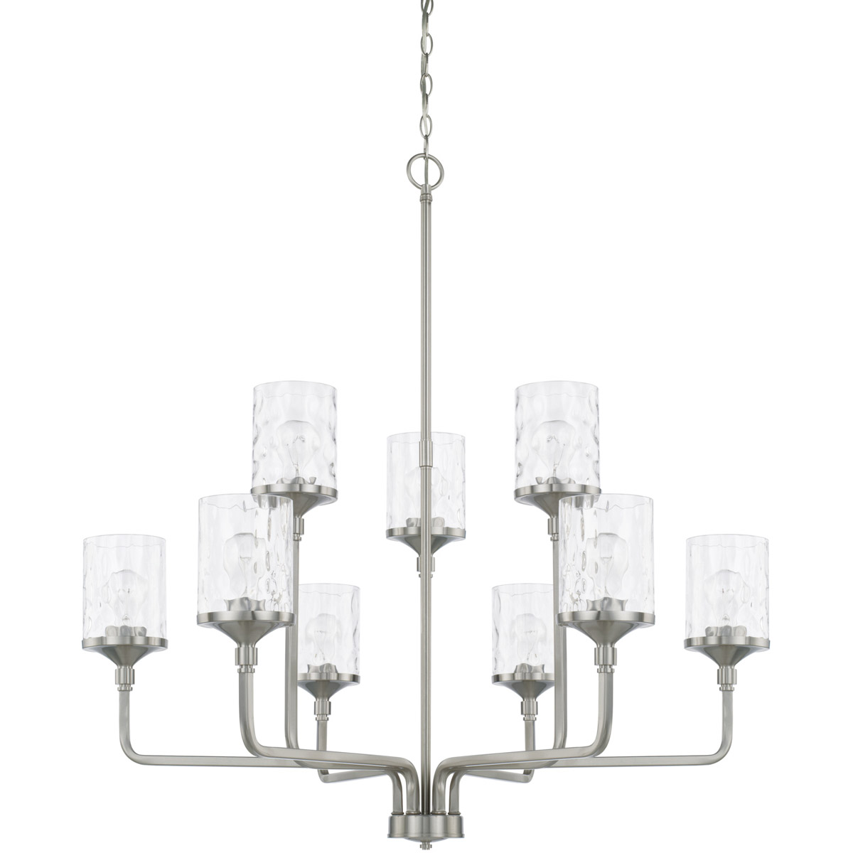 Colton 9 Light 38 inch Brushed Nickel Chandelier Ceiling Light