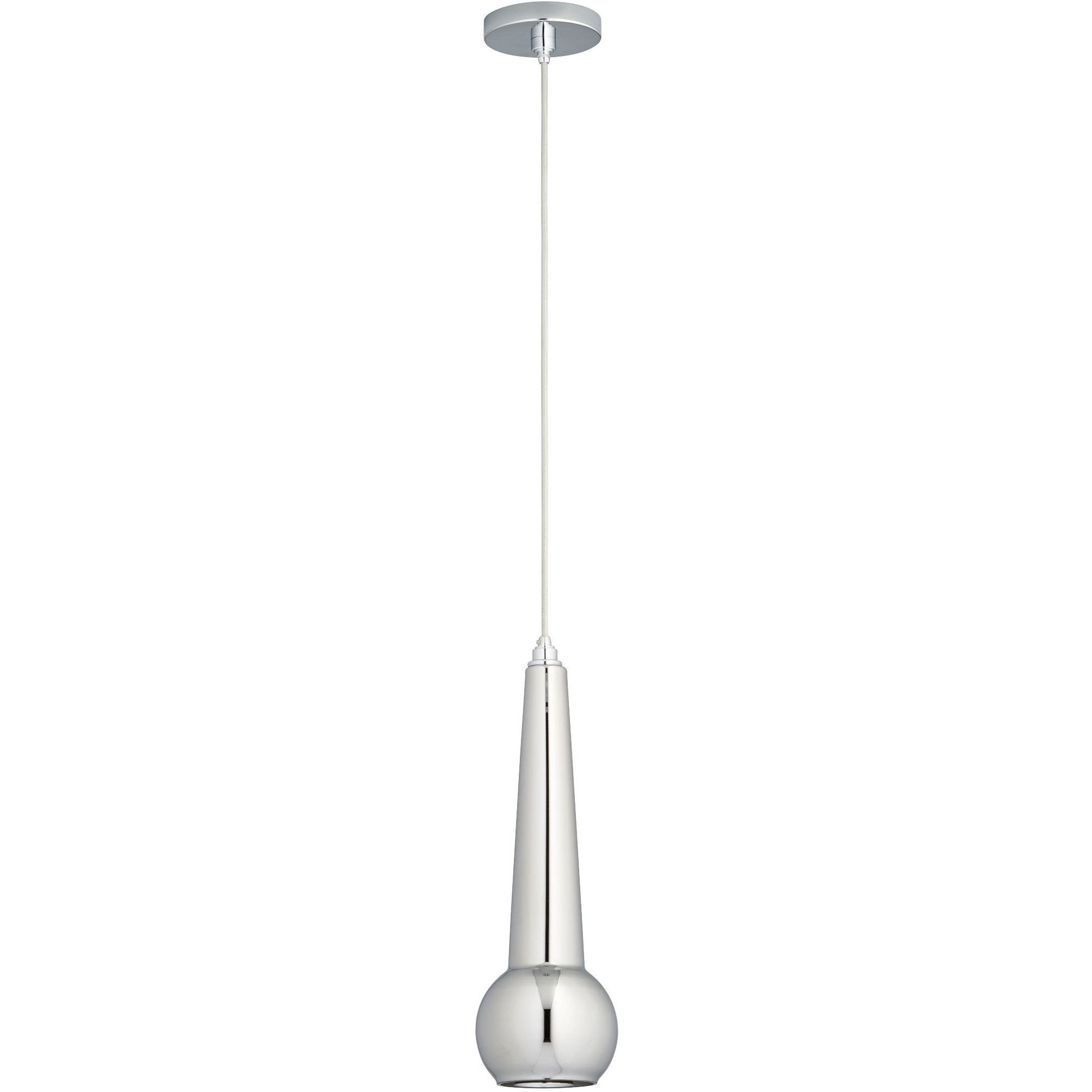 Comet 1 Light 5.25 inch Polished Chrome Pendant Ceiling Light