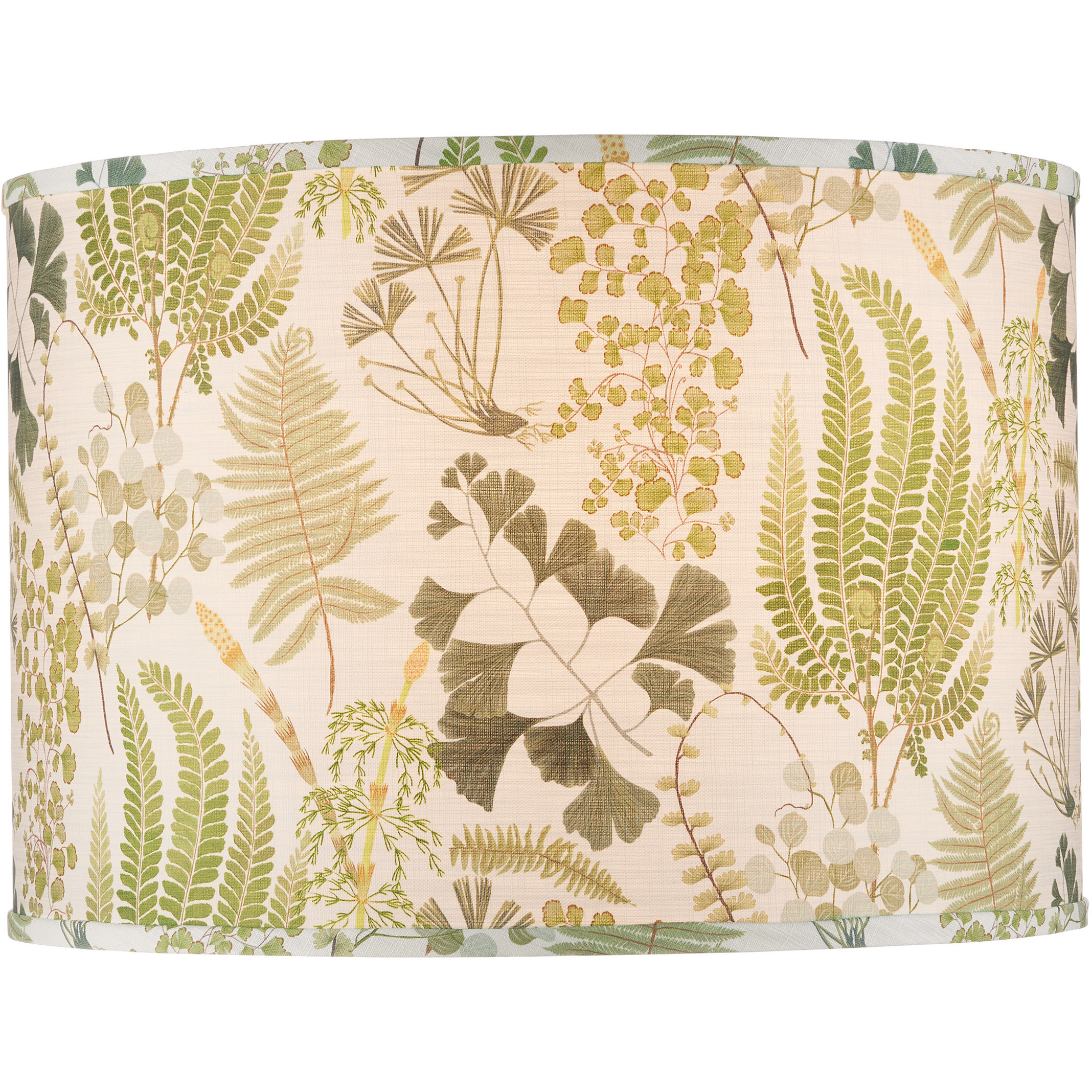 Theodora Green and Ivory 20 inch Drum Lamp Shade
