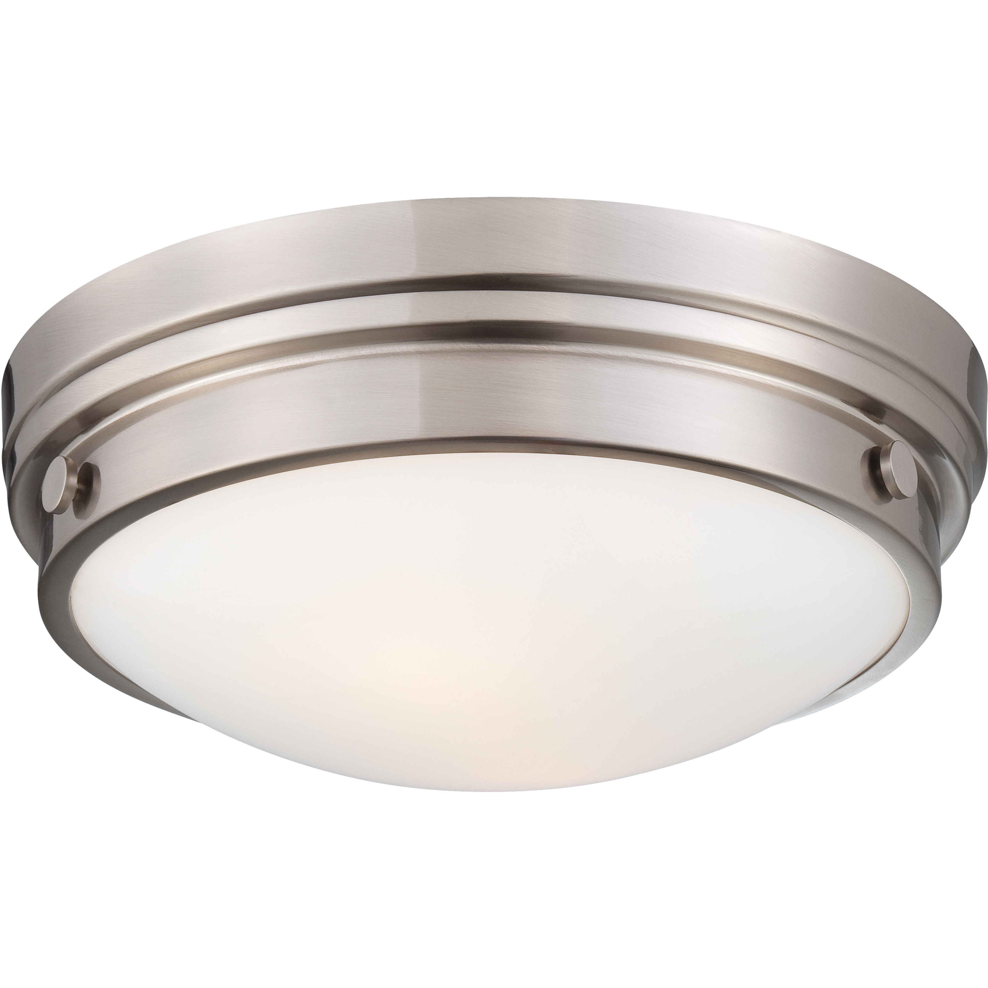 ML 2 Light 13 inch Brushed Nickel Flush Mount Ceiling Light