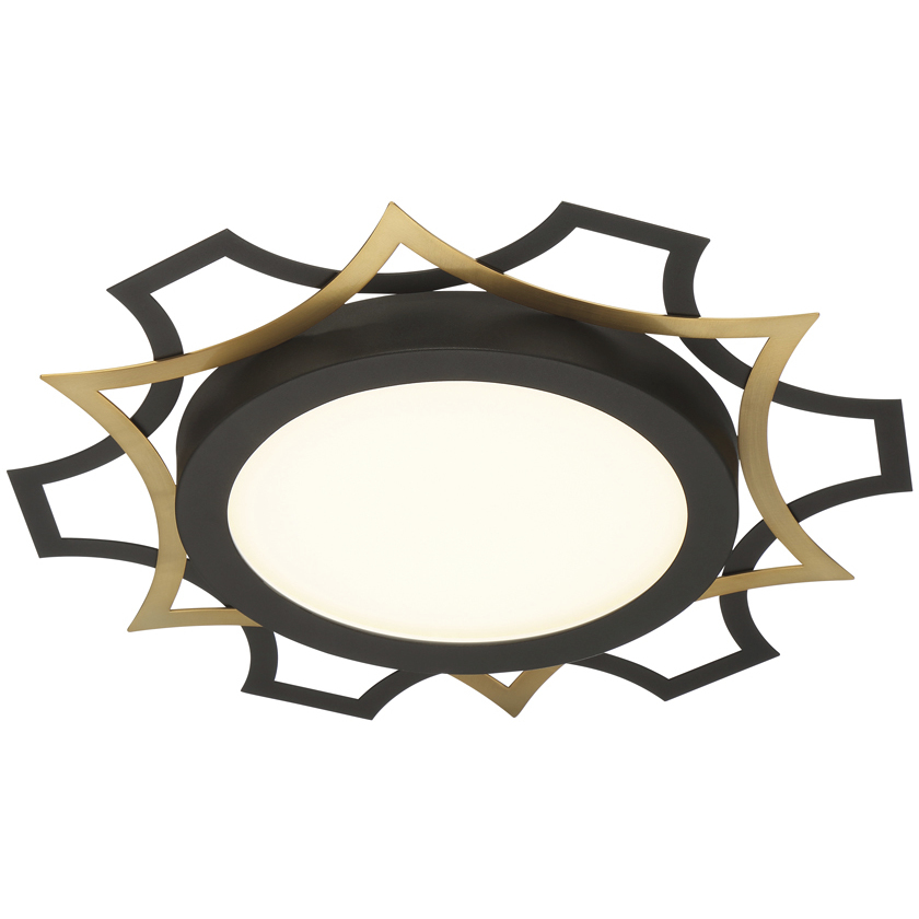 Edge Lit LED 16 inch Black Flushmount Ceiling Light