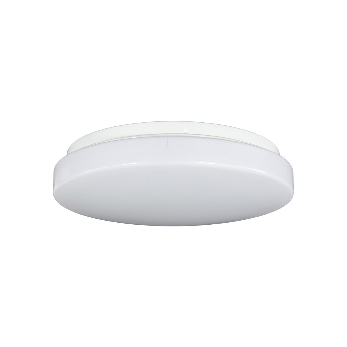 Relyence LED 12 inch White Flush Mount Ceiling Light, Round Drum