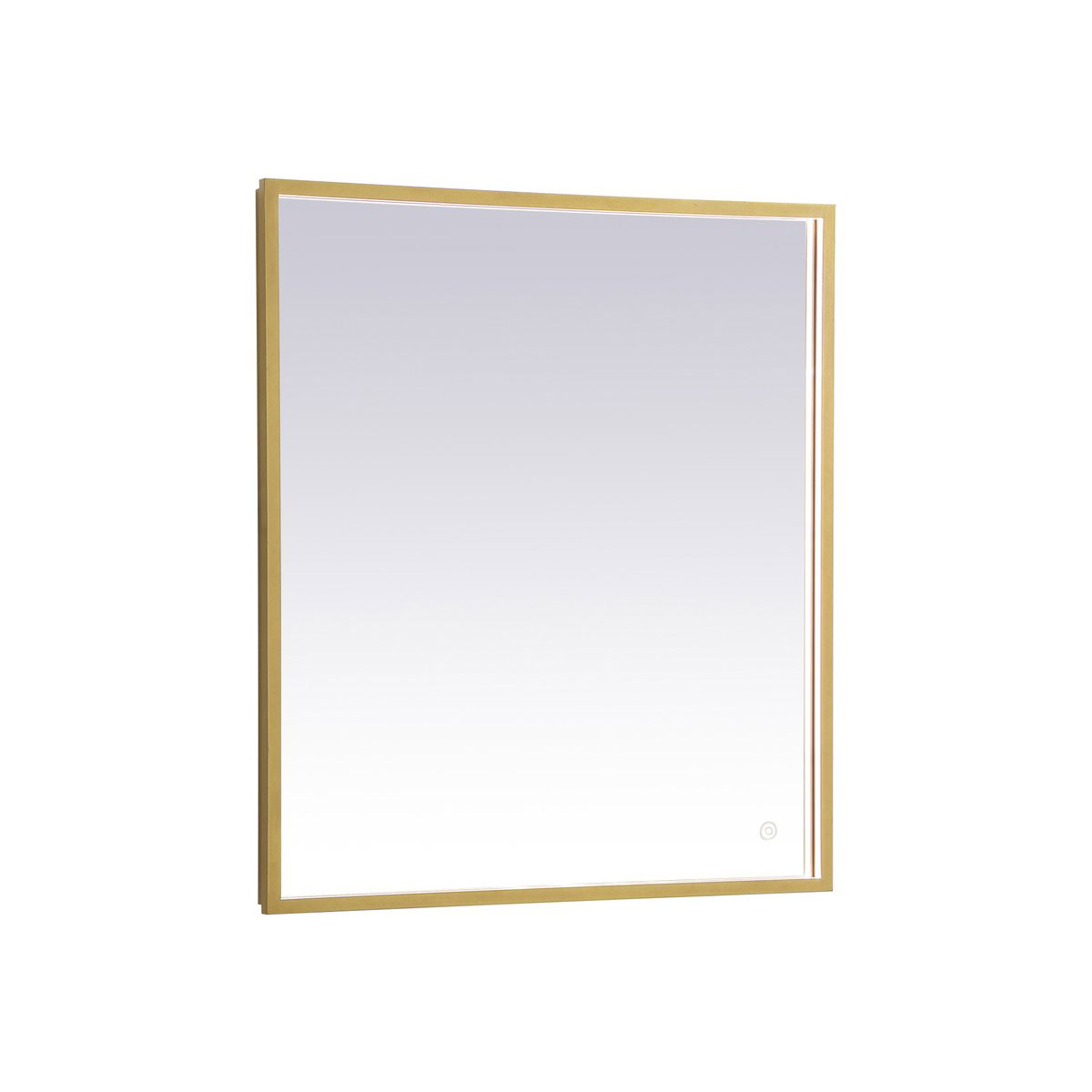 Pier 36 X 24 inch Brass LED Mirror