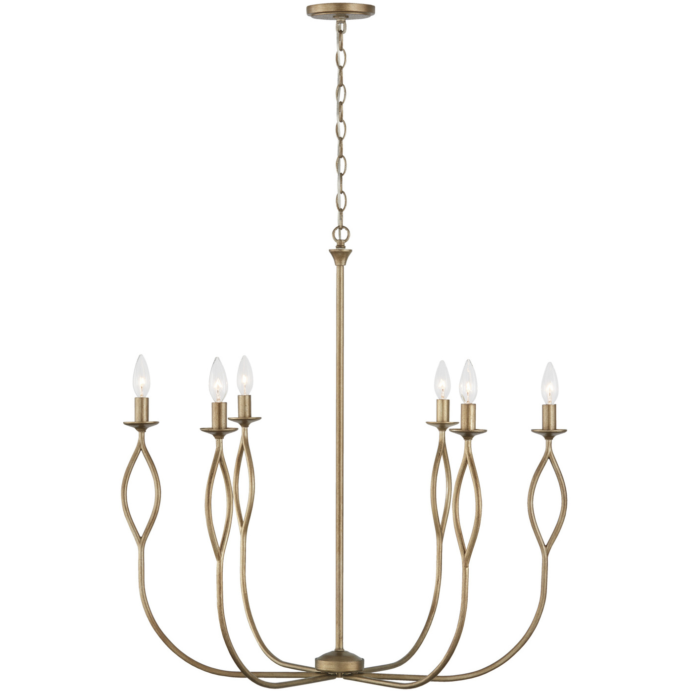 Cohen 6 Light 30.5 inch Mystic Luster Chandelier Ceiling Light