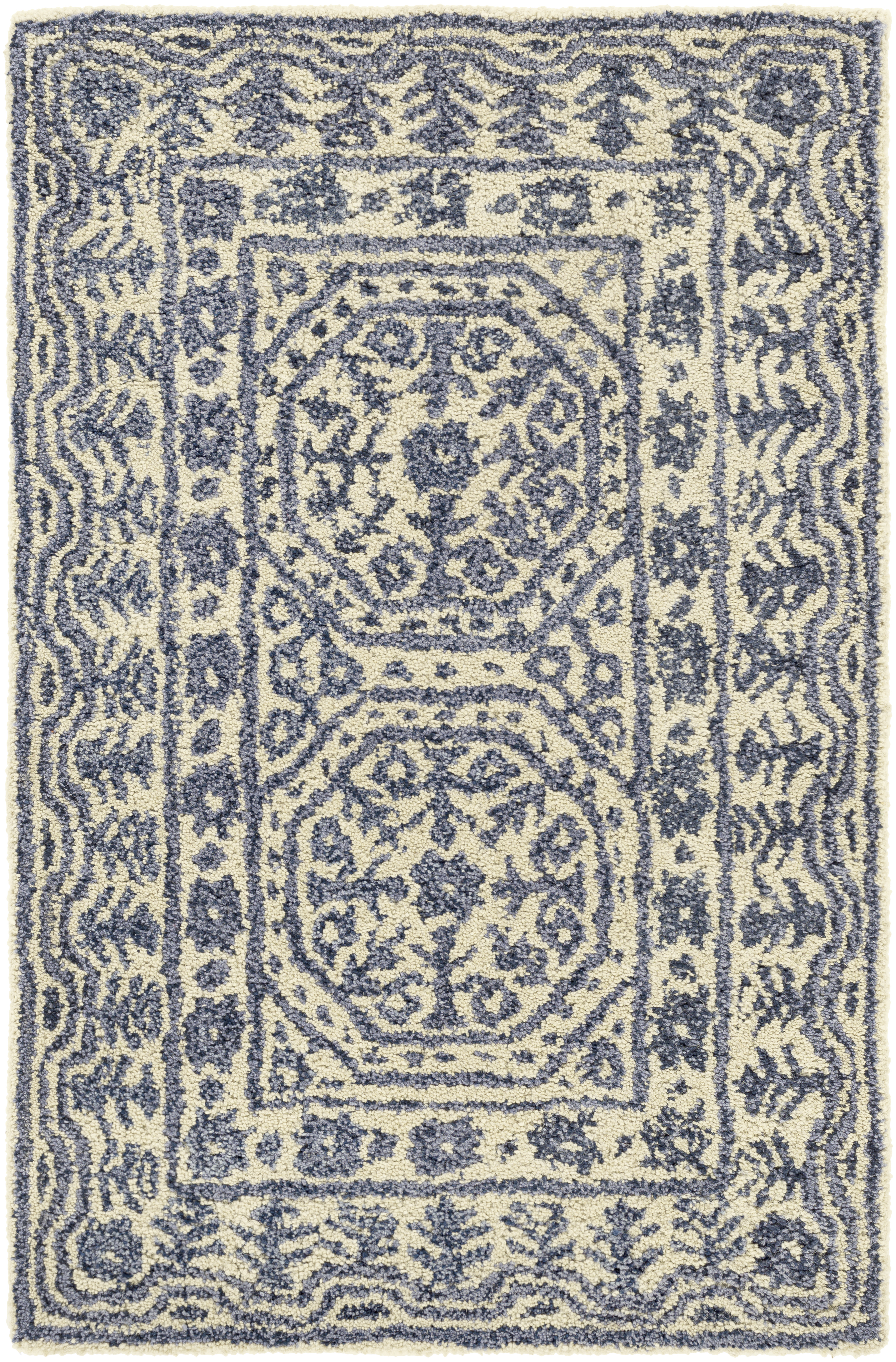 Hendrick 36 X 24 inch Blue Rug, Rectangle