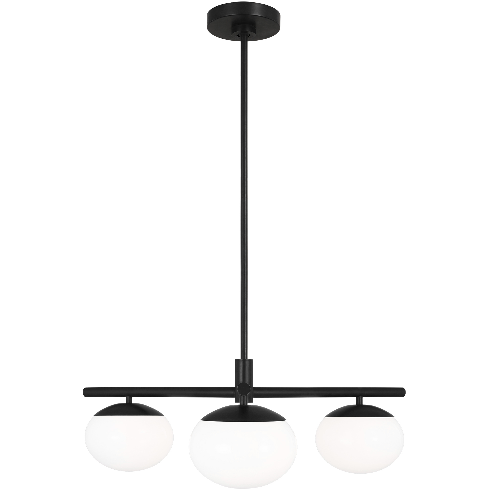 ED Ellen DeGeneres Lune 3 Light 27.38 inch Aged Iron Semi-Flush Mount Ceiling Light