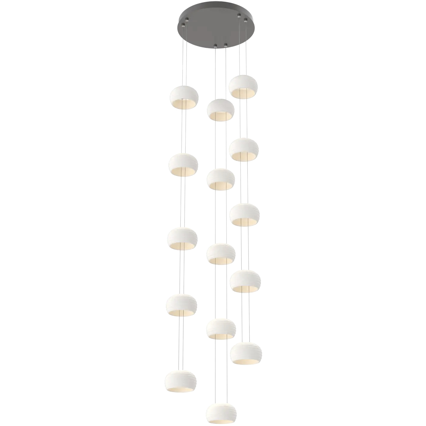 Torno LED 20 inch Graphite with Chalk Stack Multi-Pendant Ceiling Light