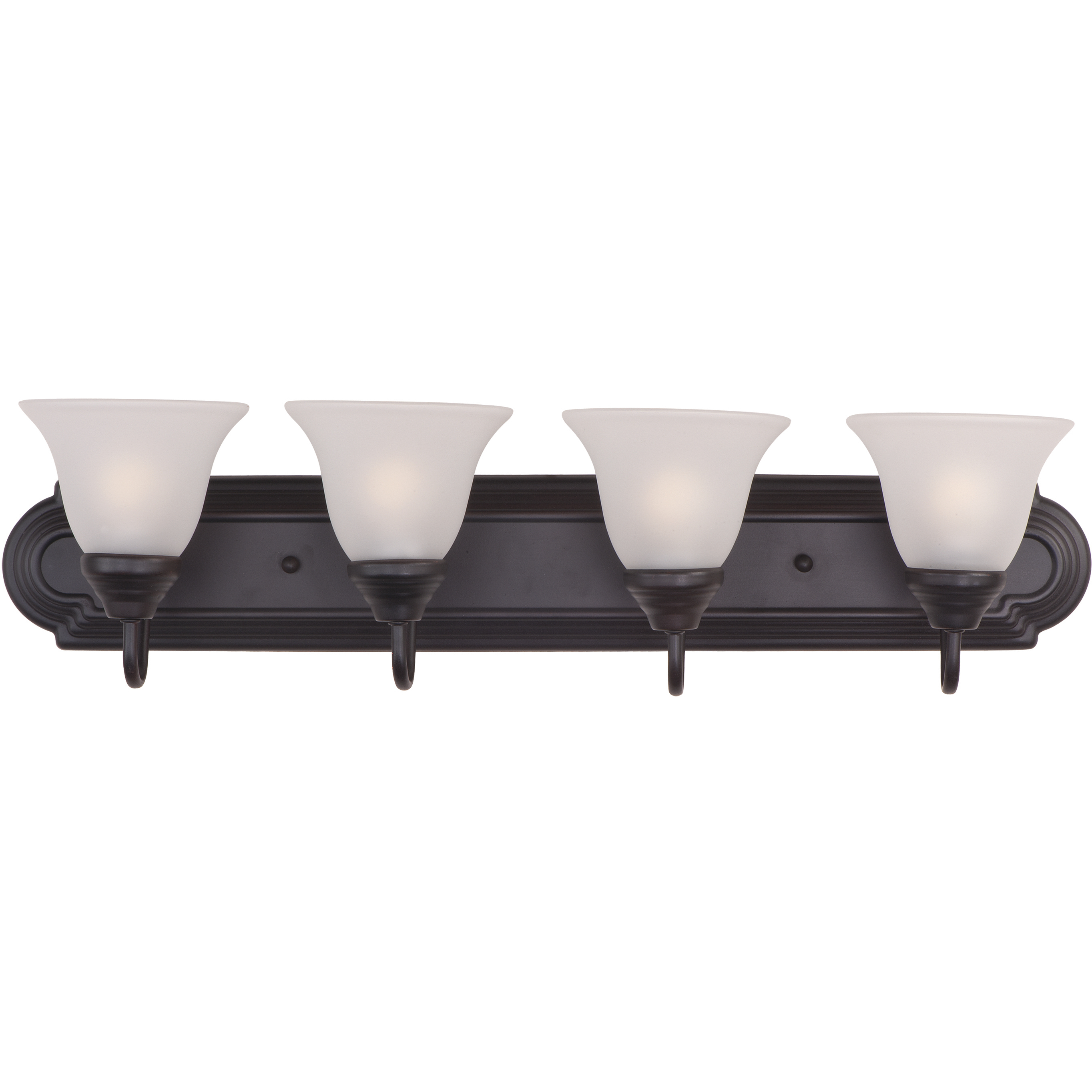 Essentials - 801x 4 Light 30 inch Oil Rubbed Bronze Bath Vanity Wall Light in Frosted