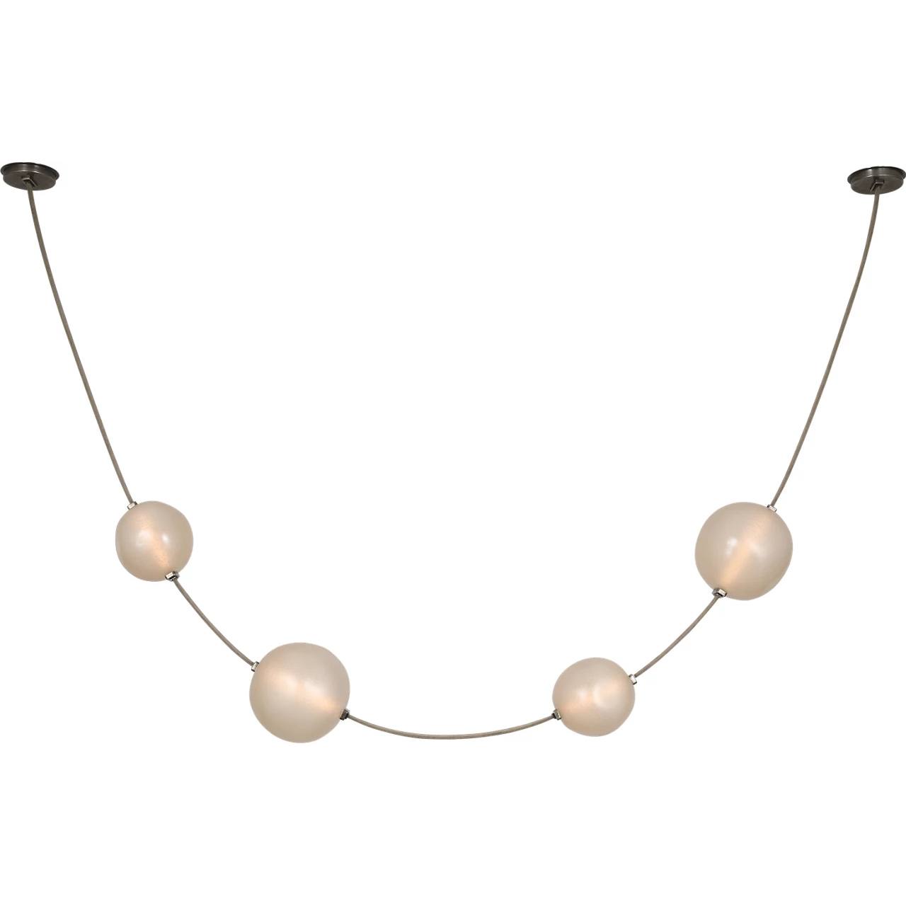 Anne-Marie Barton Dune LED 8 inch Ash Suede and Mottled Pewter Belted Light Ceiling Light