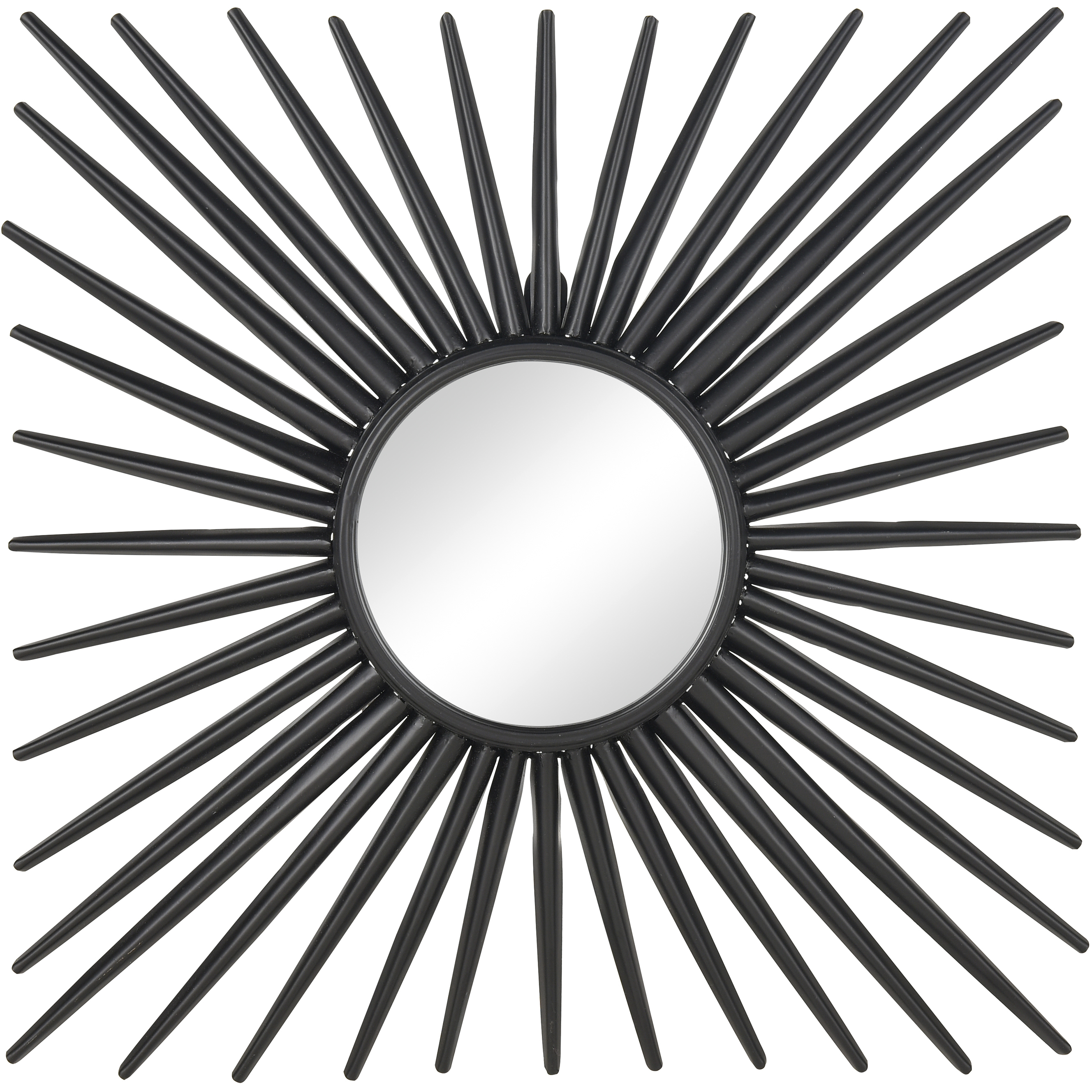 Burst 16 X 16 inch Black with Mirror Wall Mirror