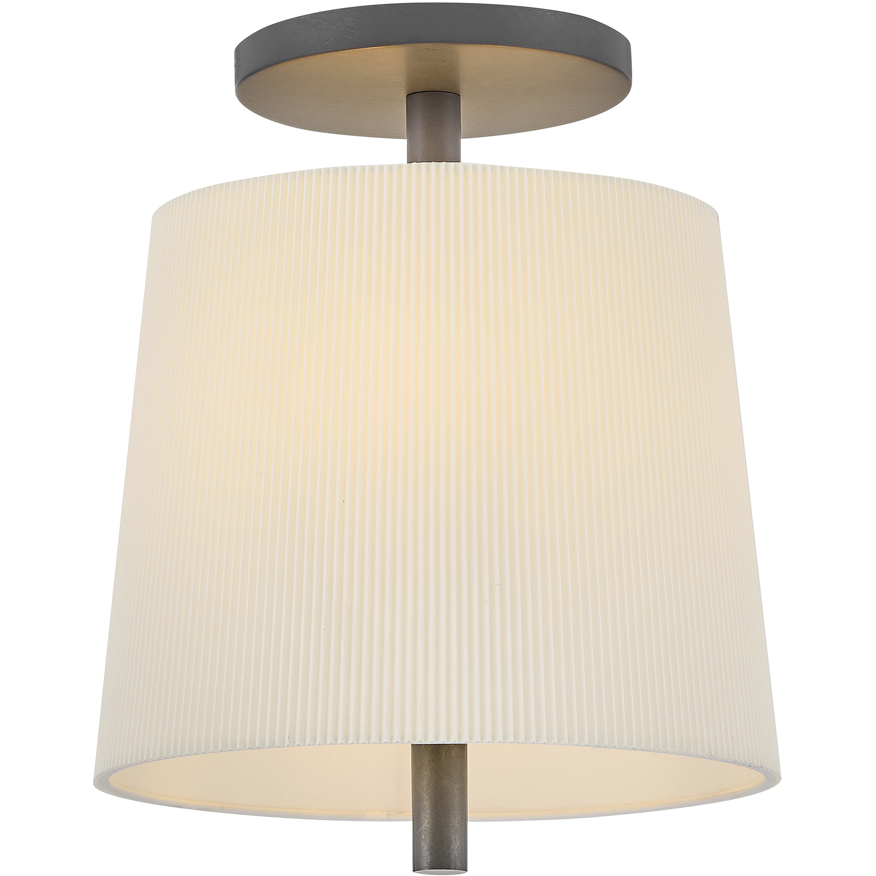 Clive 3 Light 12 inch Slate Bronze Semi-Flush Mount Ceiling Light