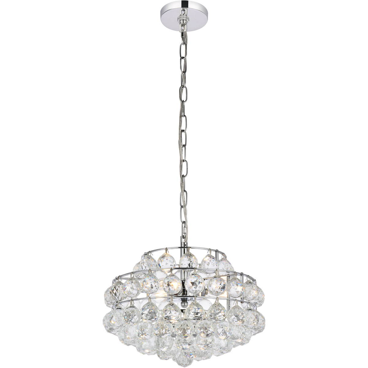 Savannah 3 Light 14 inch Chrome Pendant Ceiling Light