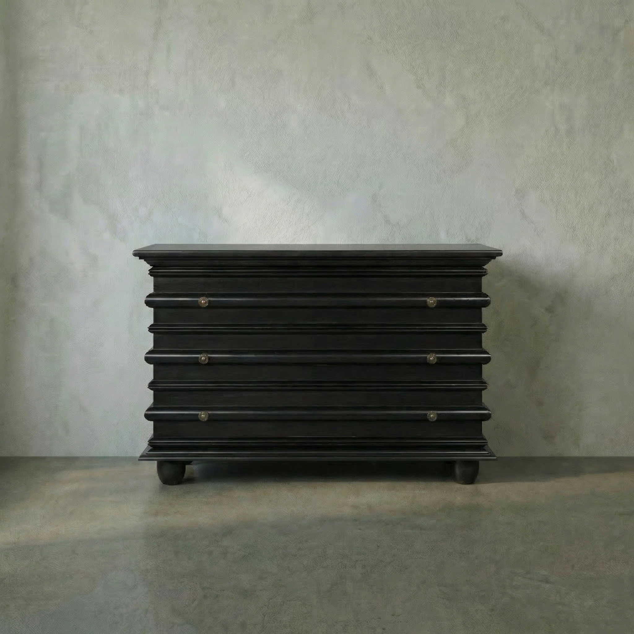 Ascona Hand Rubbed Black Chest, Small