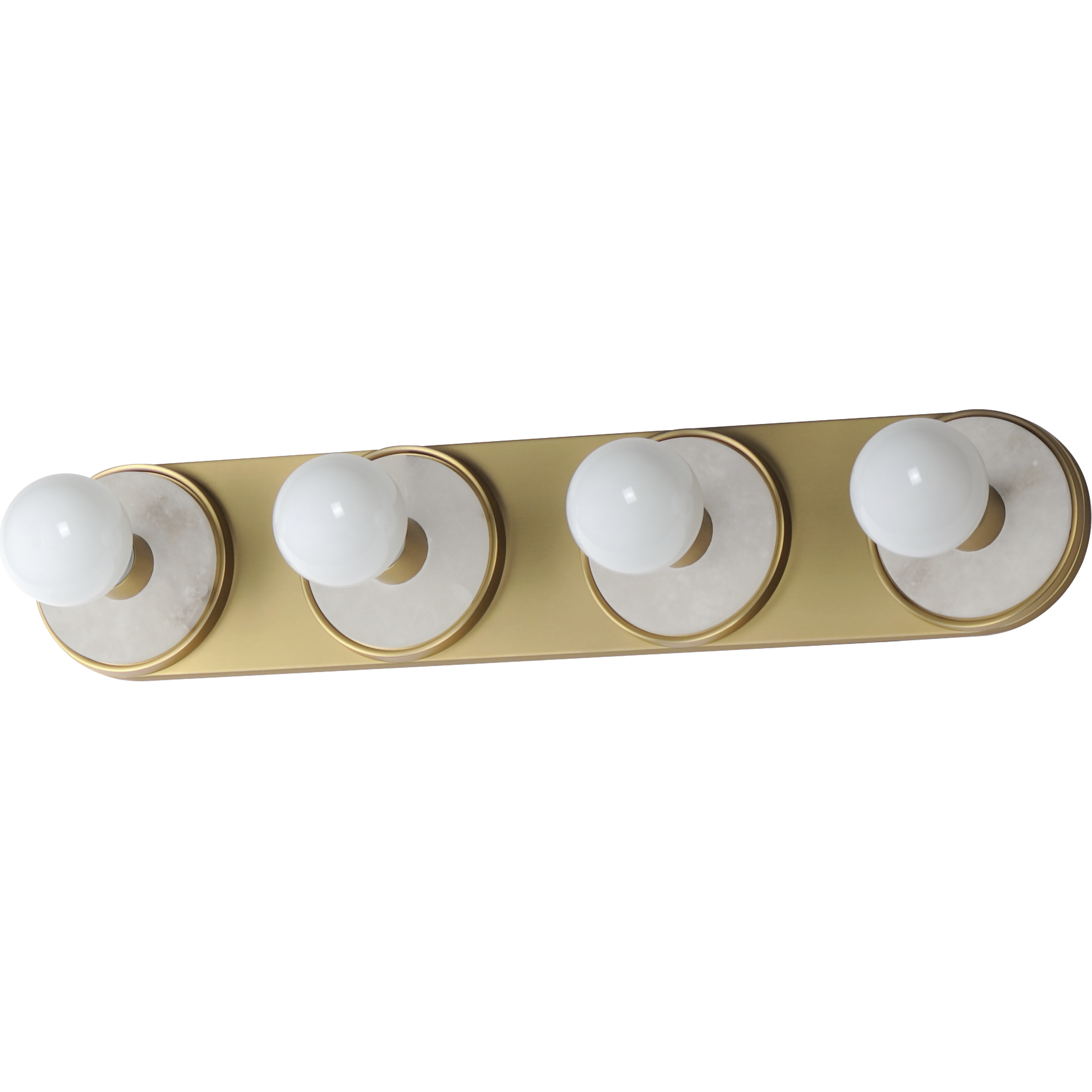 Hollywood 4 Light 26.5 inch Black and Natural Aged Brass Bath Vanity Wall Light in Bulb Not Included, Black with Natural Aged Brass