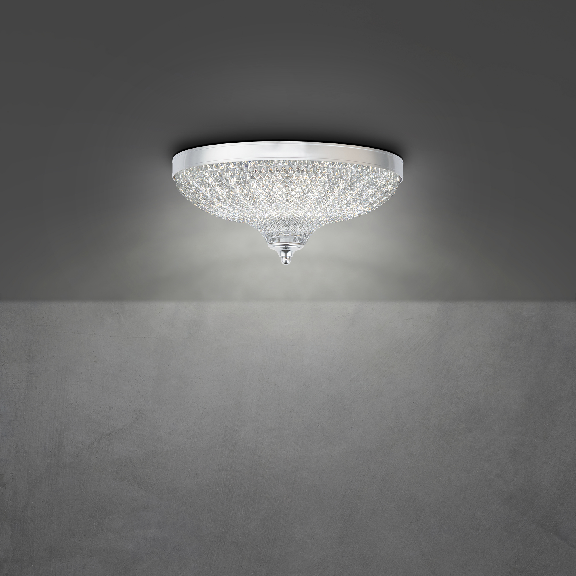 Signature Roma LED 12.13 inch Polished Chrome Flush Mount Ceiling Light, Schonbek Signature