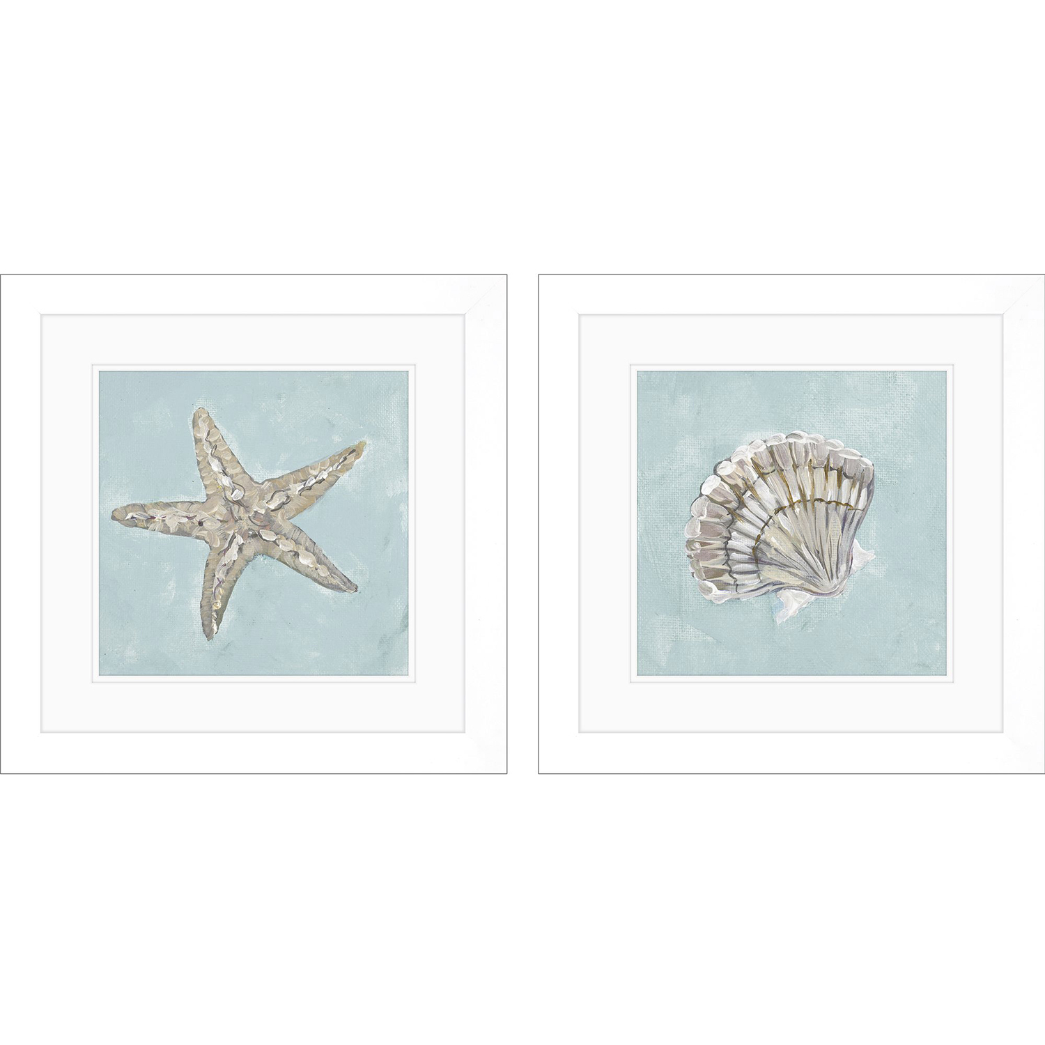 Seashell Green and Blue and Turquoise Framed Art, Propac