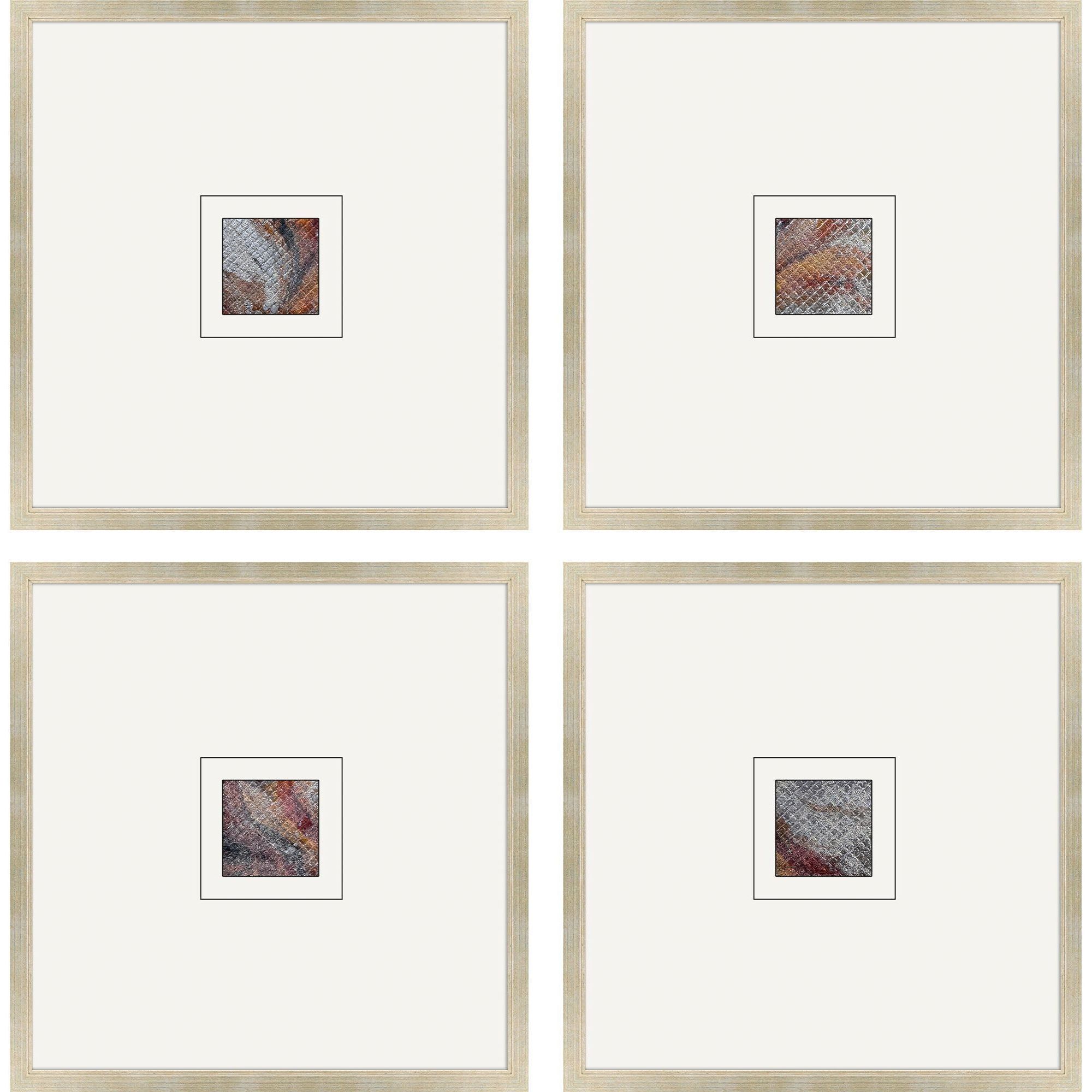 Natural Patterns Metallic and Orange and Red and Rust Framed Art, The Studio