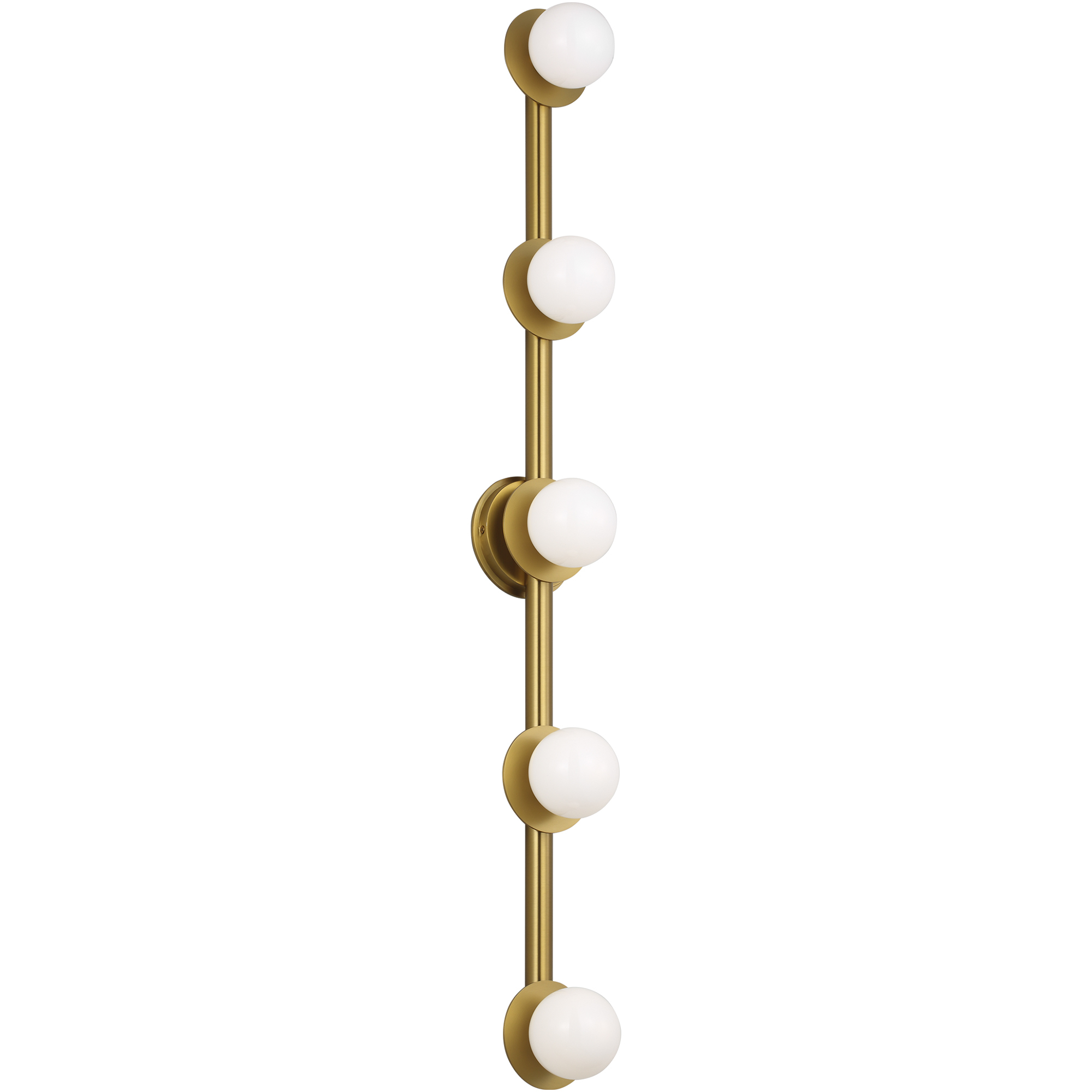 Kelly by Kelly Wearstler Nodes 5 Light 56 inch Burnished Brass Wall Bath Vanity Wall Light