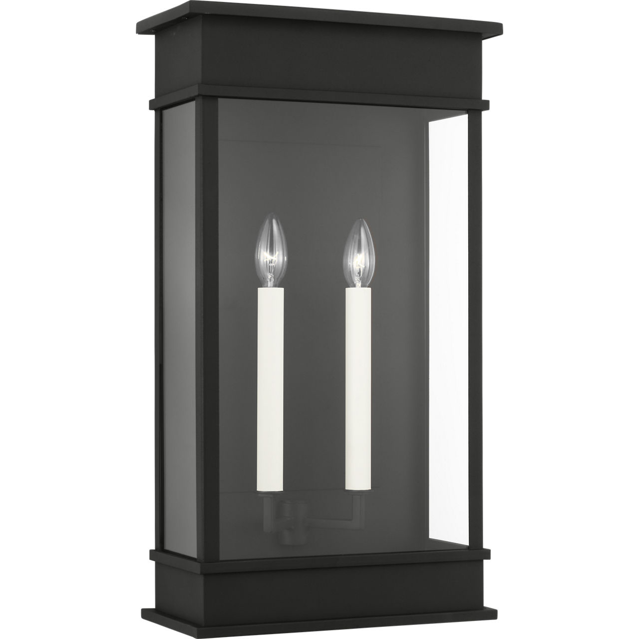 C&M by Chapman & Myers Cupertino 2 Light 19.13 inch Textured Black Outdoor Wall Lantern