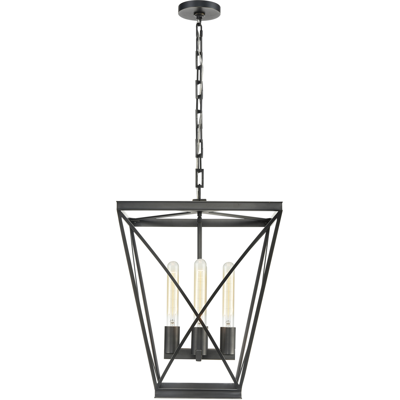 Lattice 4 Light 16.5 inch Urban Bronze Pendant Ceiling Light