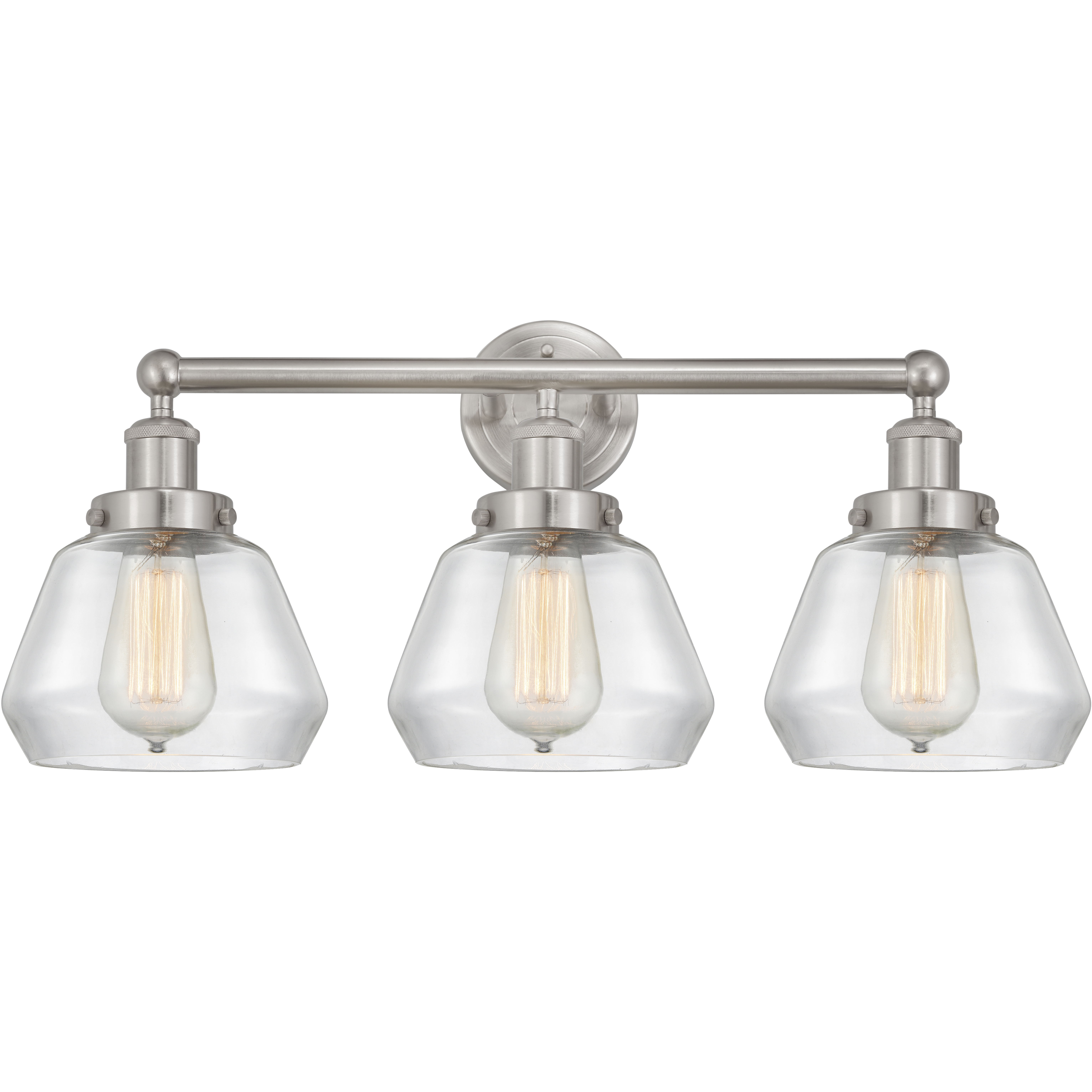 Fulton 3 Light 24.5 inch Brushed Satin Nickel Bath Vanity Light Wall Light