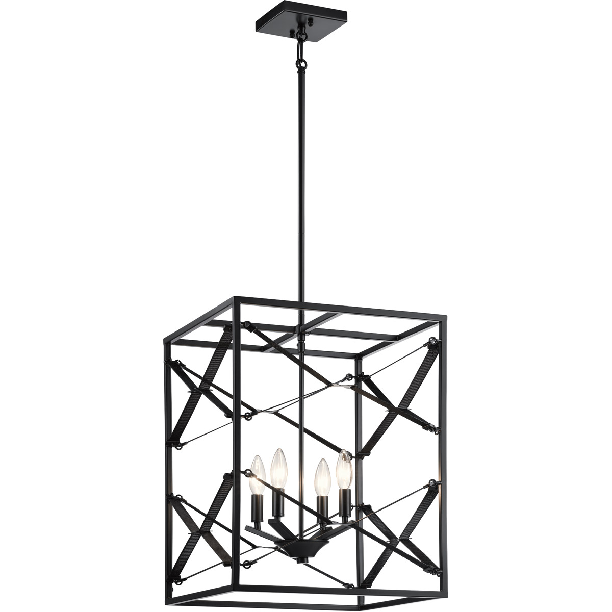 Sevan 4 Light 16.75 inch Black Foyer Pendant Ceiling Light