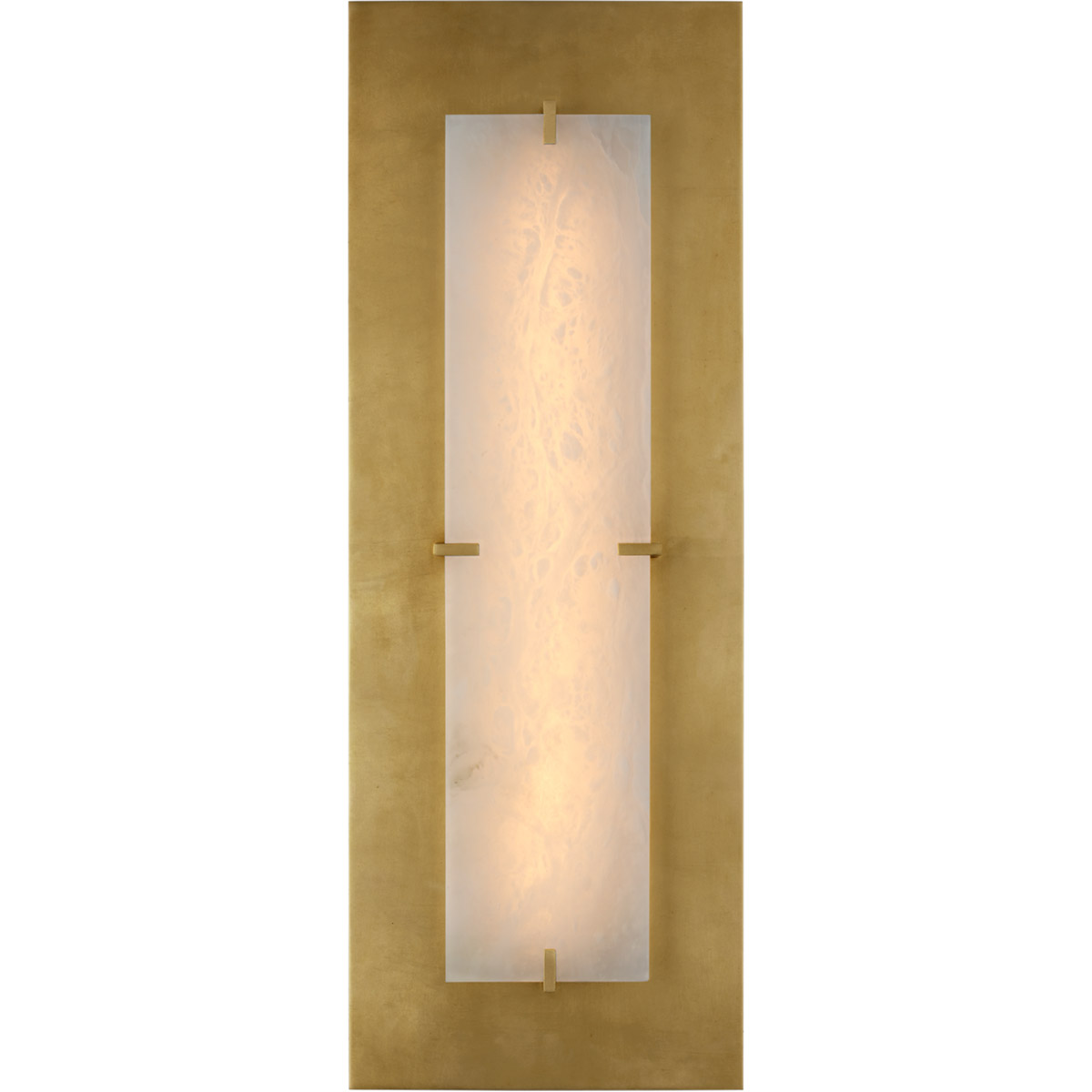 AERIN Dominica LED 10 inch Gild and Alabaster Rectangle Sconce Wall Light, Large