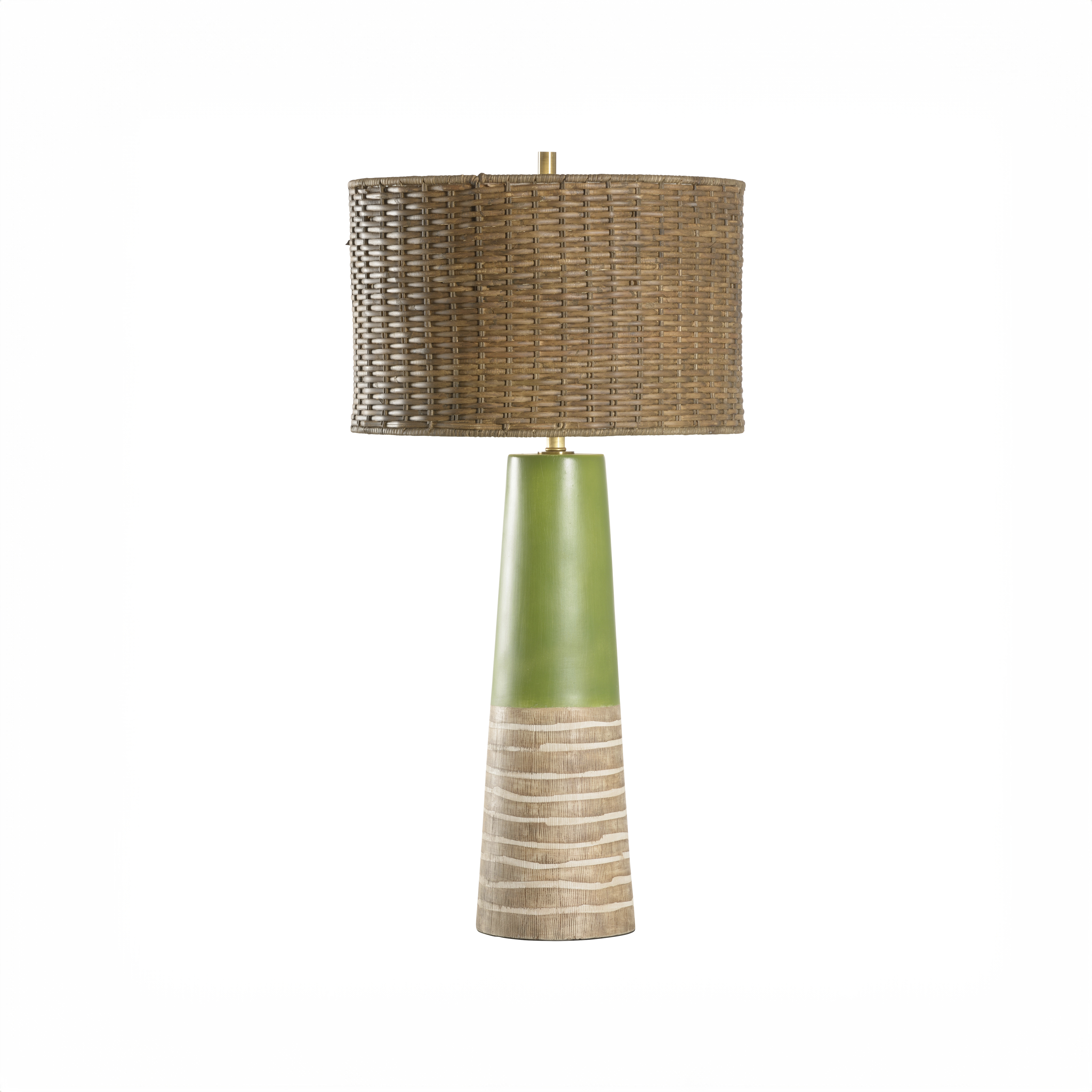 Manila 23.5 inch 100 watt Green and Brown Table Lamp Portable Light