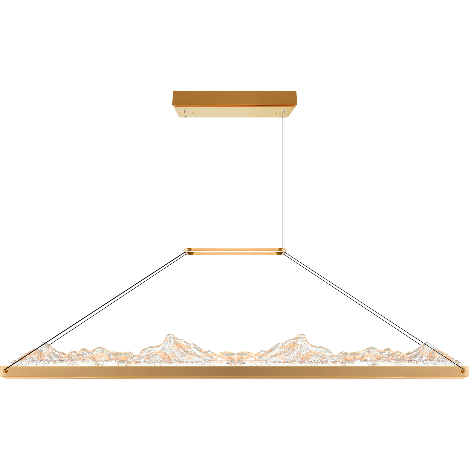 Himalayas LED 48 inch Brass Island/Pool Table Light Ceiling Light