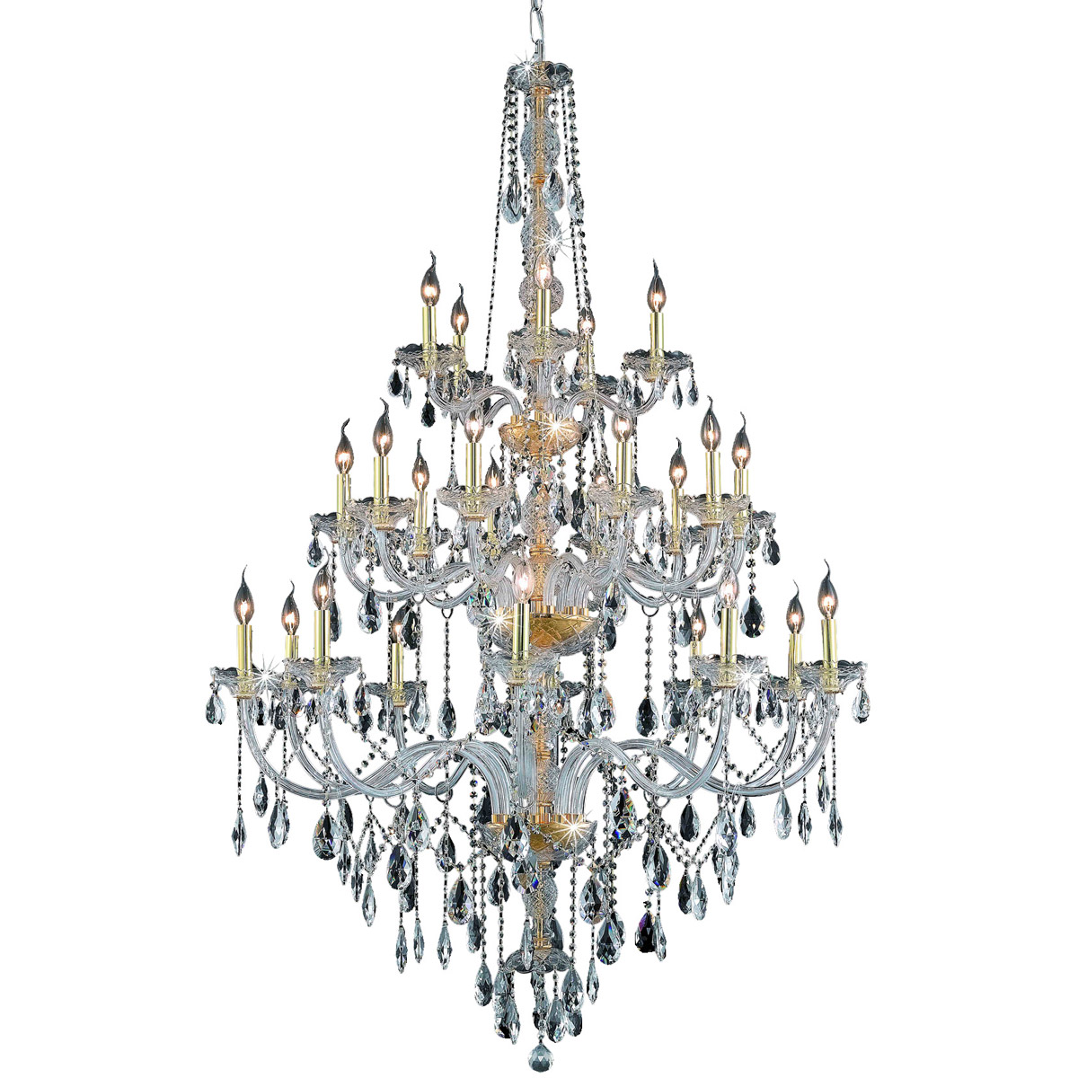 Verona 25 Light 43 inch Gold Foyer Ceiling Light in Clear, Royal Cut