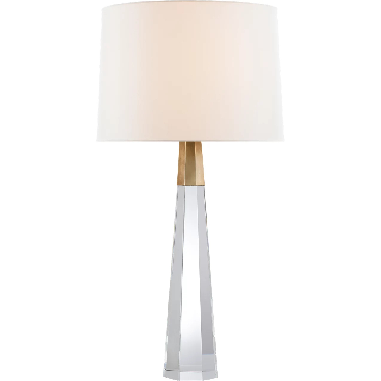 AERIN Olsen 32.5 inch 60 watt Crystal with Brass Table Lamp Portable Light in Crystal and Hand-Rubbed Antique Brass