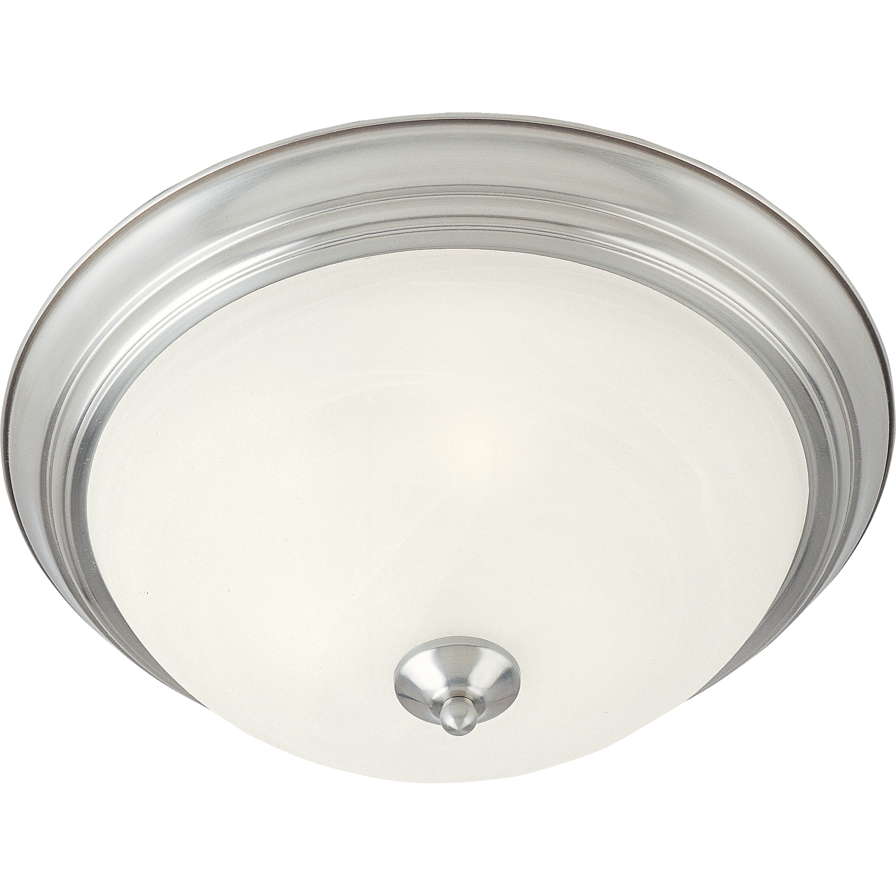 Essentials - 584x 2 Light 11.5 inch Satin Nickel Flush Mount Ceiling Light in Marble