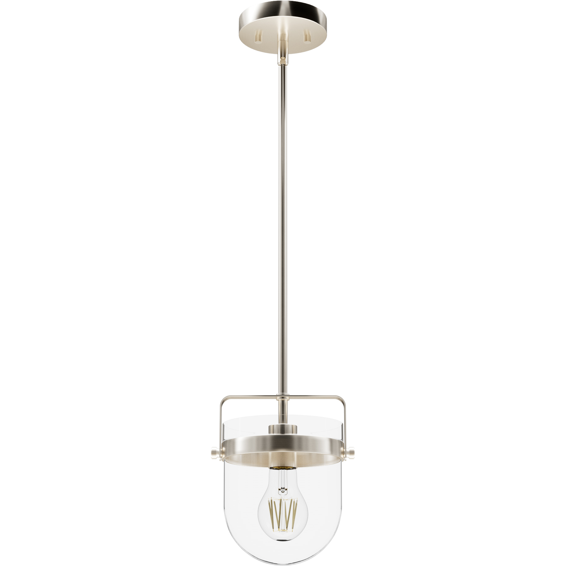Karloff 1 Light 7.5 inch Brushed Nickel Pendant Ceiling Light