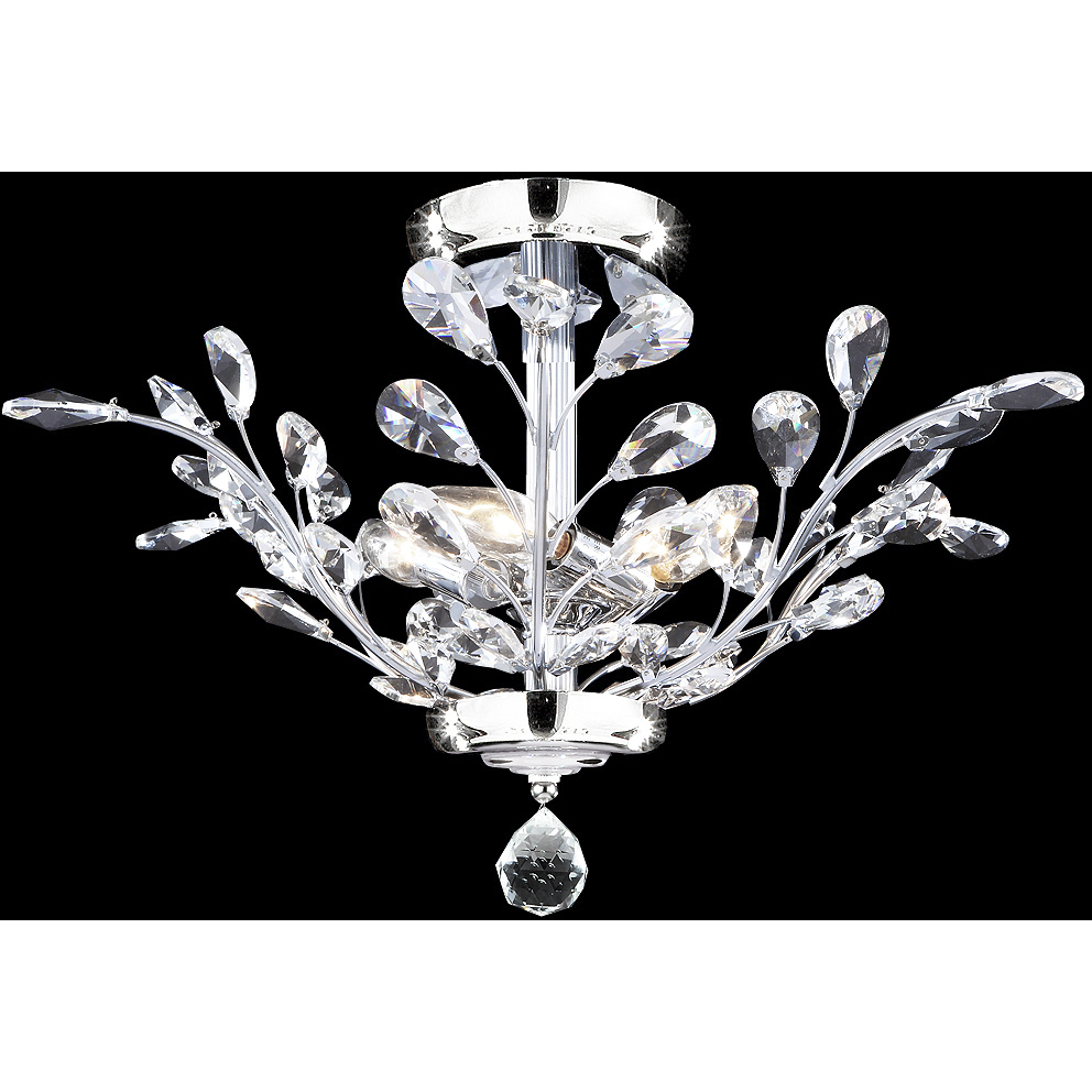 Regalia 4 Light 21 inch Silver Flush Mount Ceiling Light