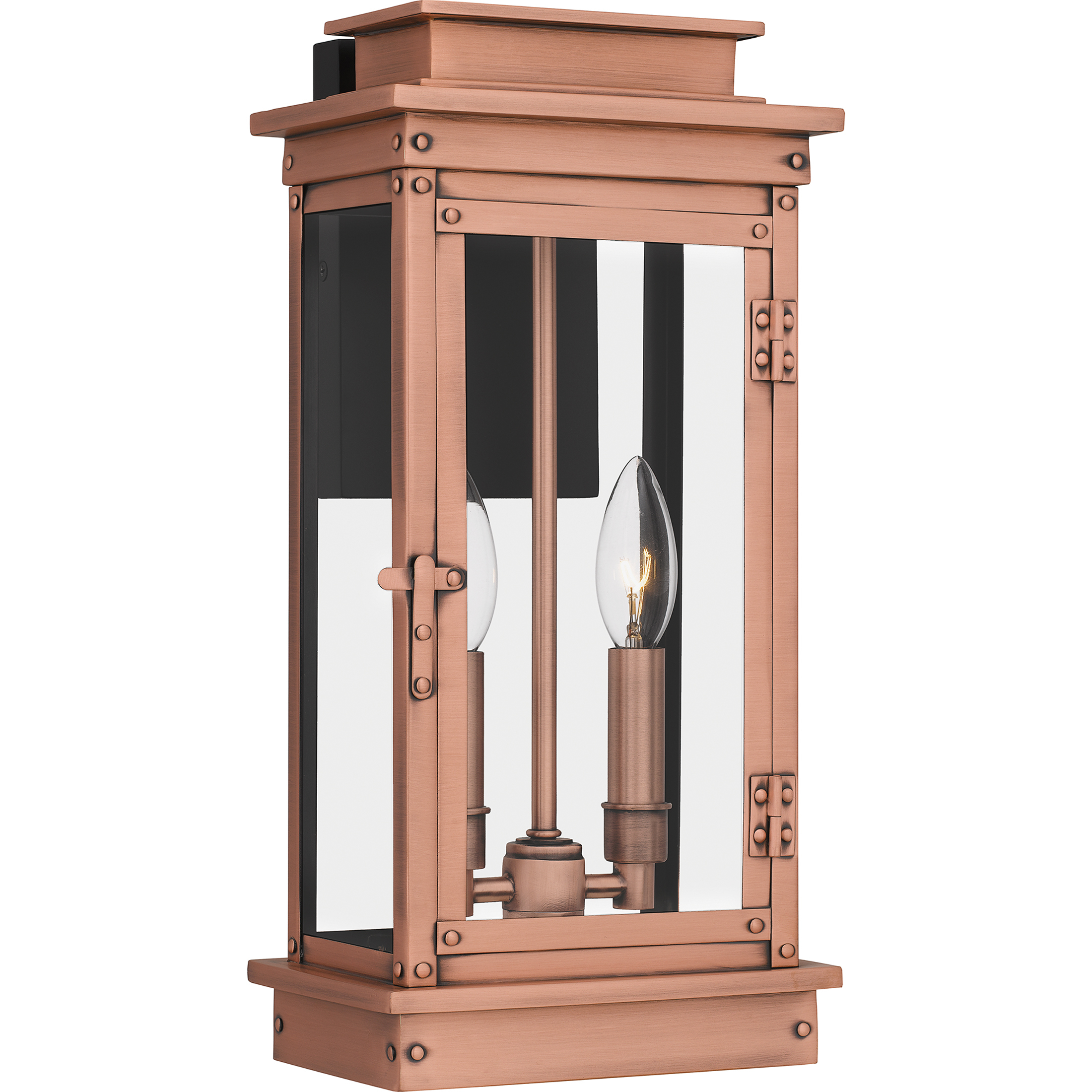Noelle Outdoor Wall Lantern in Aged Copper, Medium
