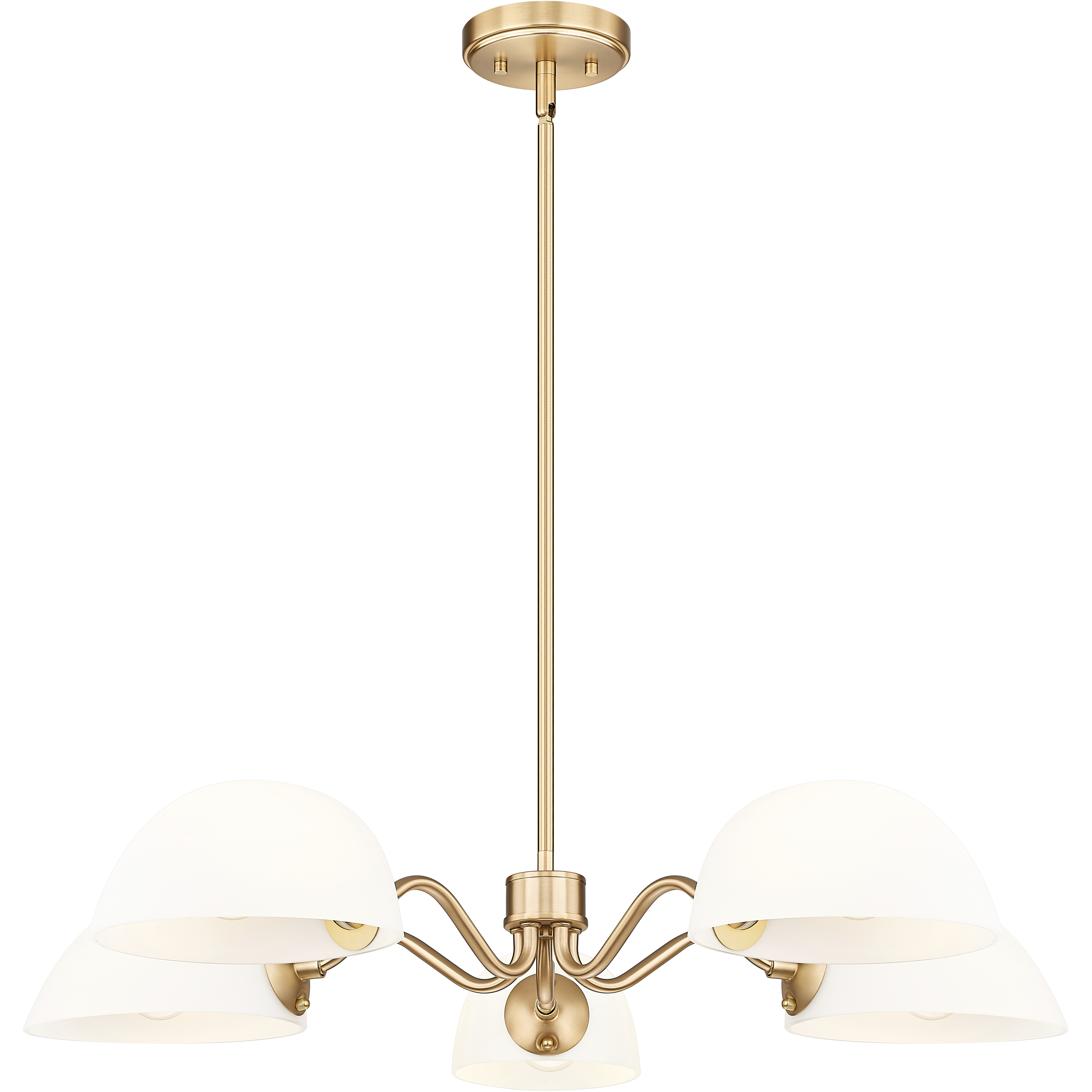 Breton 5 Light 33 inch Modern Gold Chandelier Ceiling Light