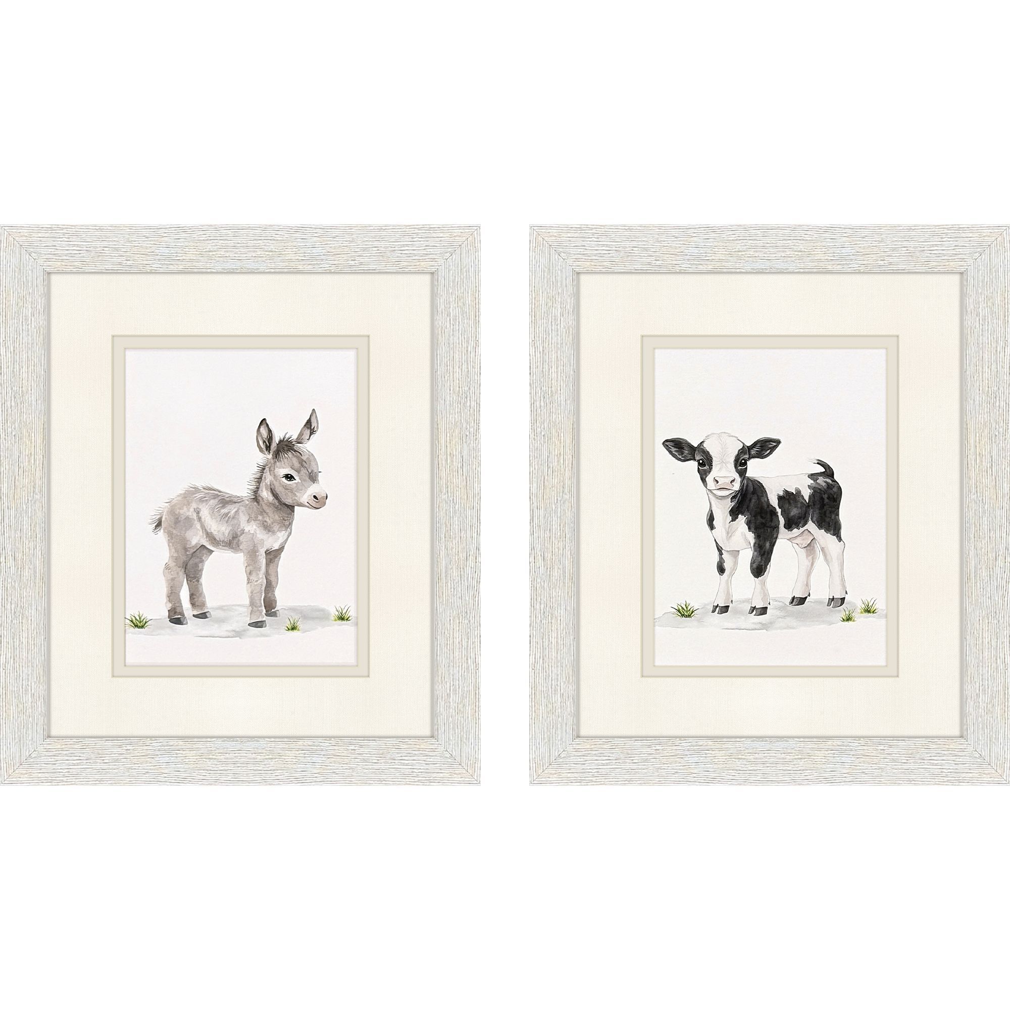 Farm Friends Multi and Gray and Black and White Framed Art, Propac