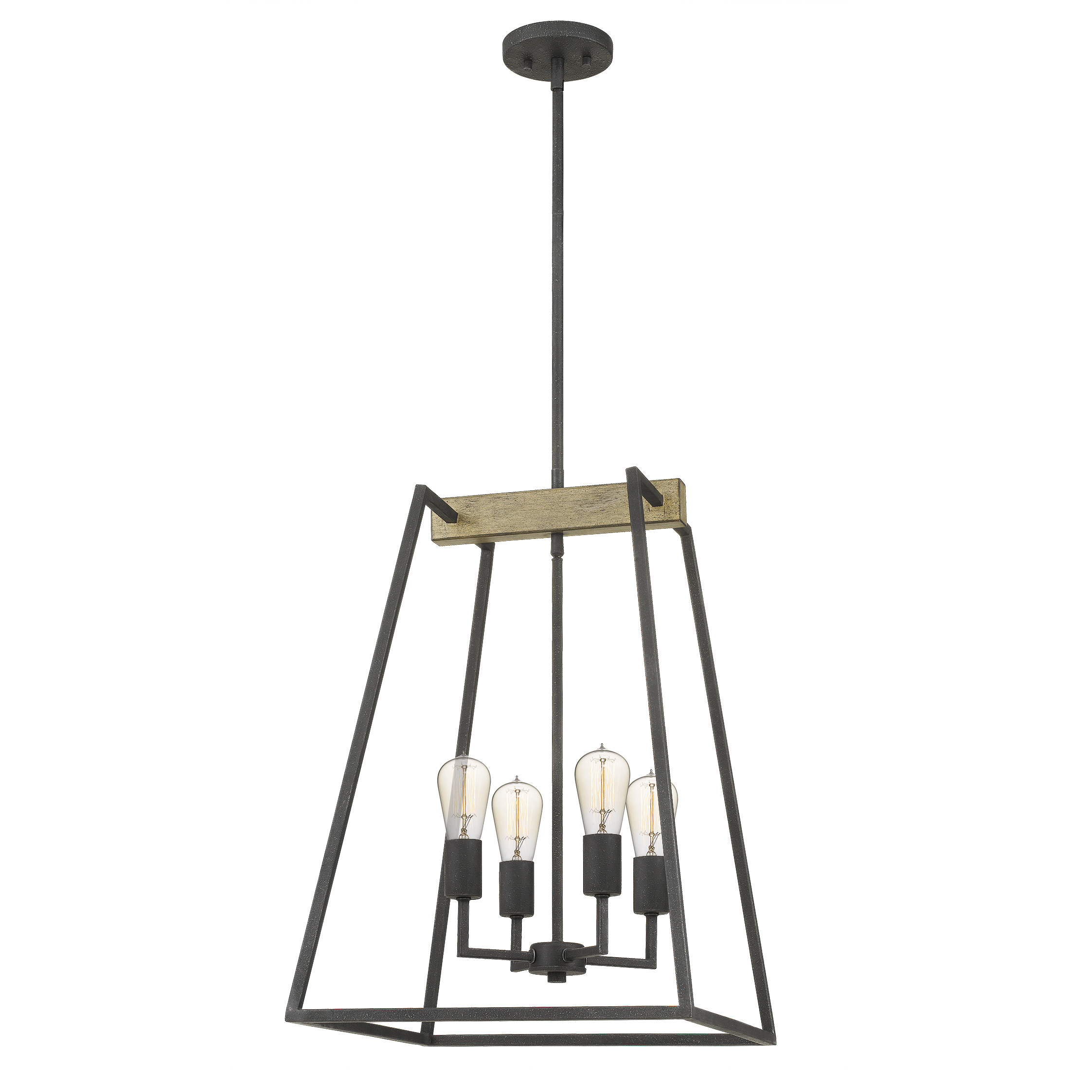 Quoizel Brockton 4 Light 17 inch Grey Ash Foyer Chandelier Ceiling Light BRT5204GK - Open Box