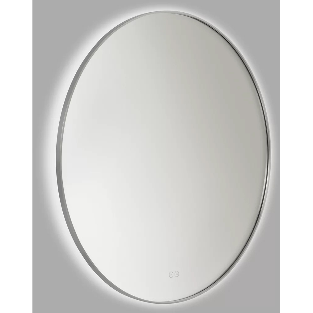 Cadre 36 X 36 inch Brushed Nickel Backlit Wall Mirror