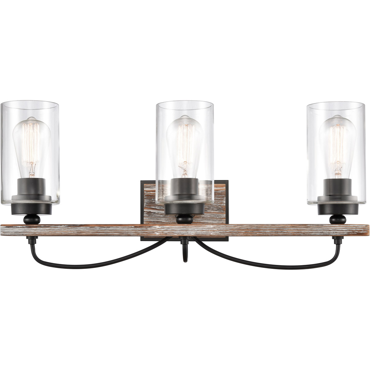 Paladin LED 24.38 inch Matte Black Bath Vanity Light Wall Light in Clear Glass