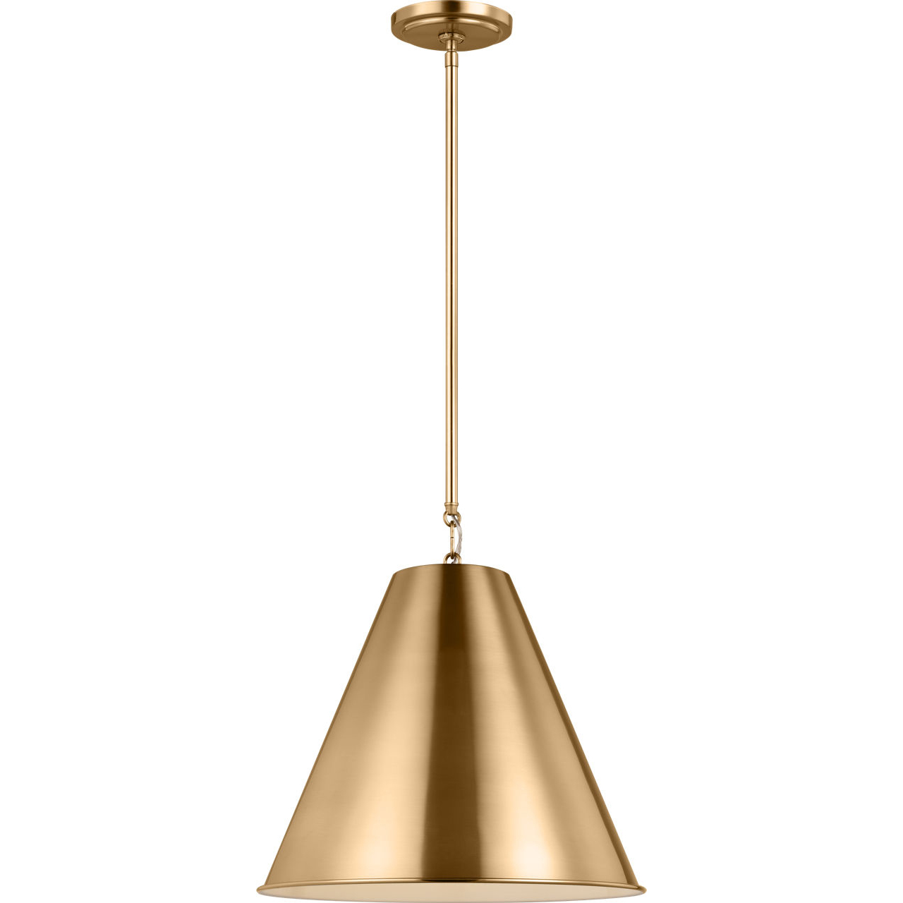 TOB by Thomas O'Brien Gordon 1 Light 15.25 inch Satin Brass Pendant Ceiling Light
