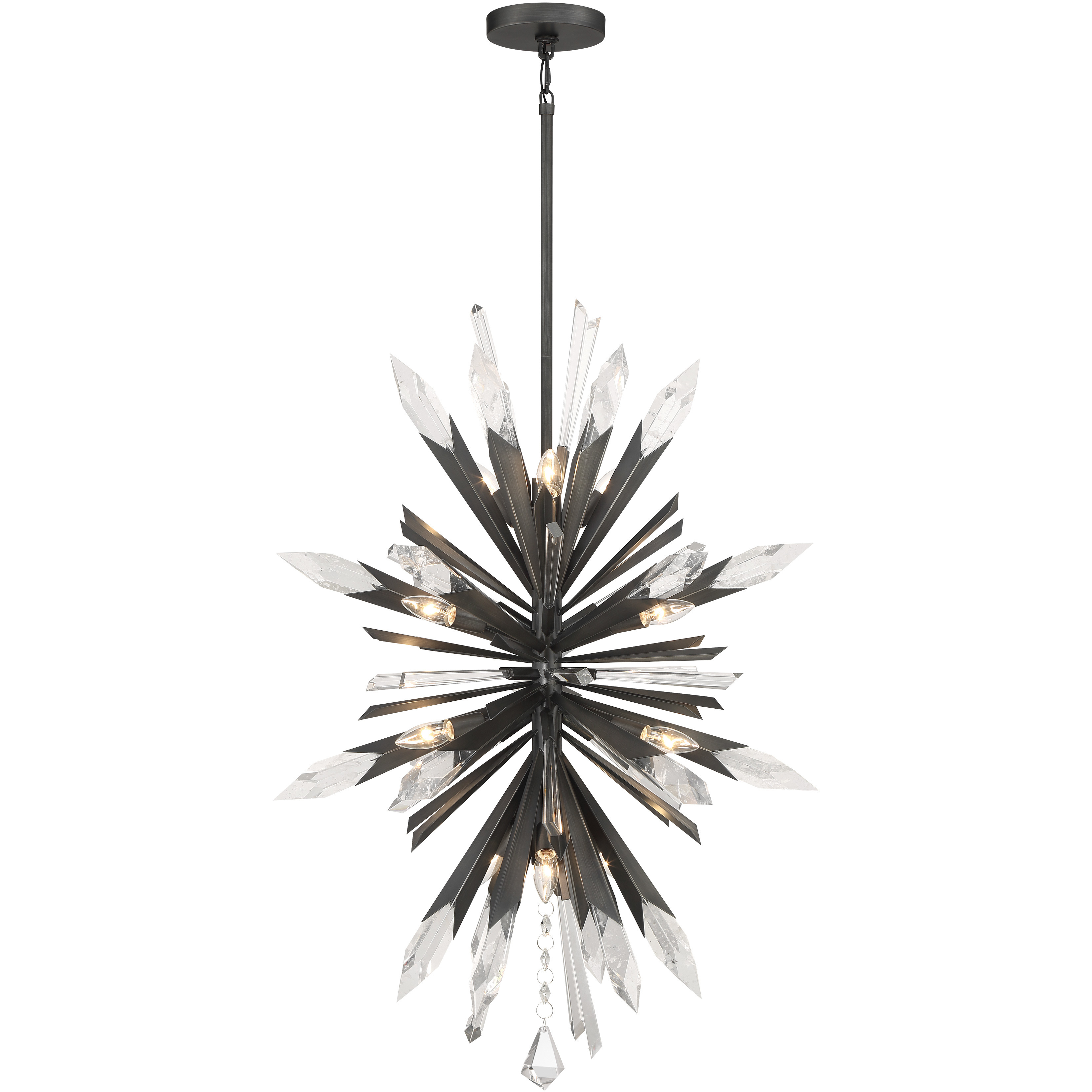Elsa 12 Light 26.25 inch Midnight Graphite Pendant Ceiling Light