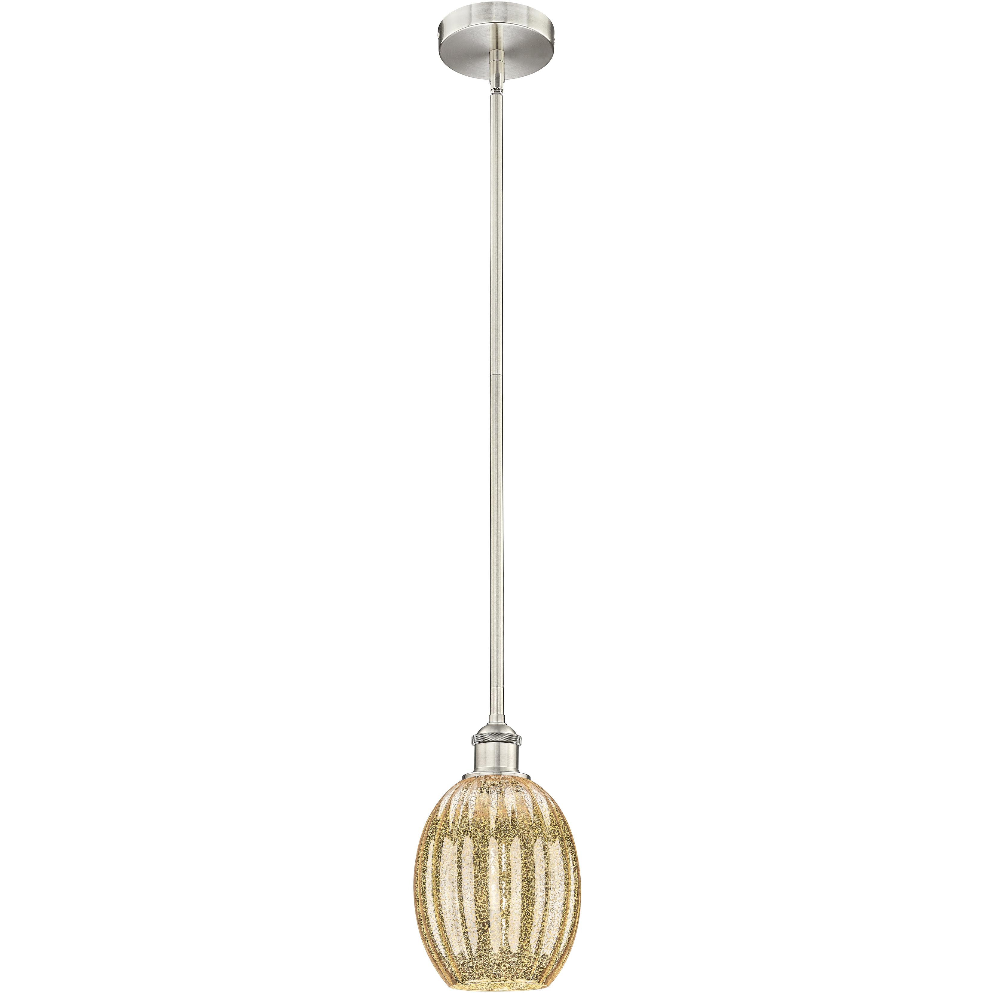 Edison Preston 1 Light 6.25 inch Brushed Satin Nickel Mini Pendant Ceiling Light in Mercury