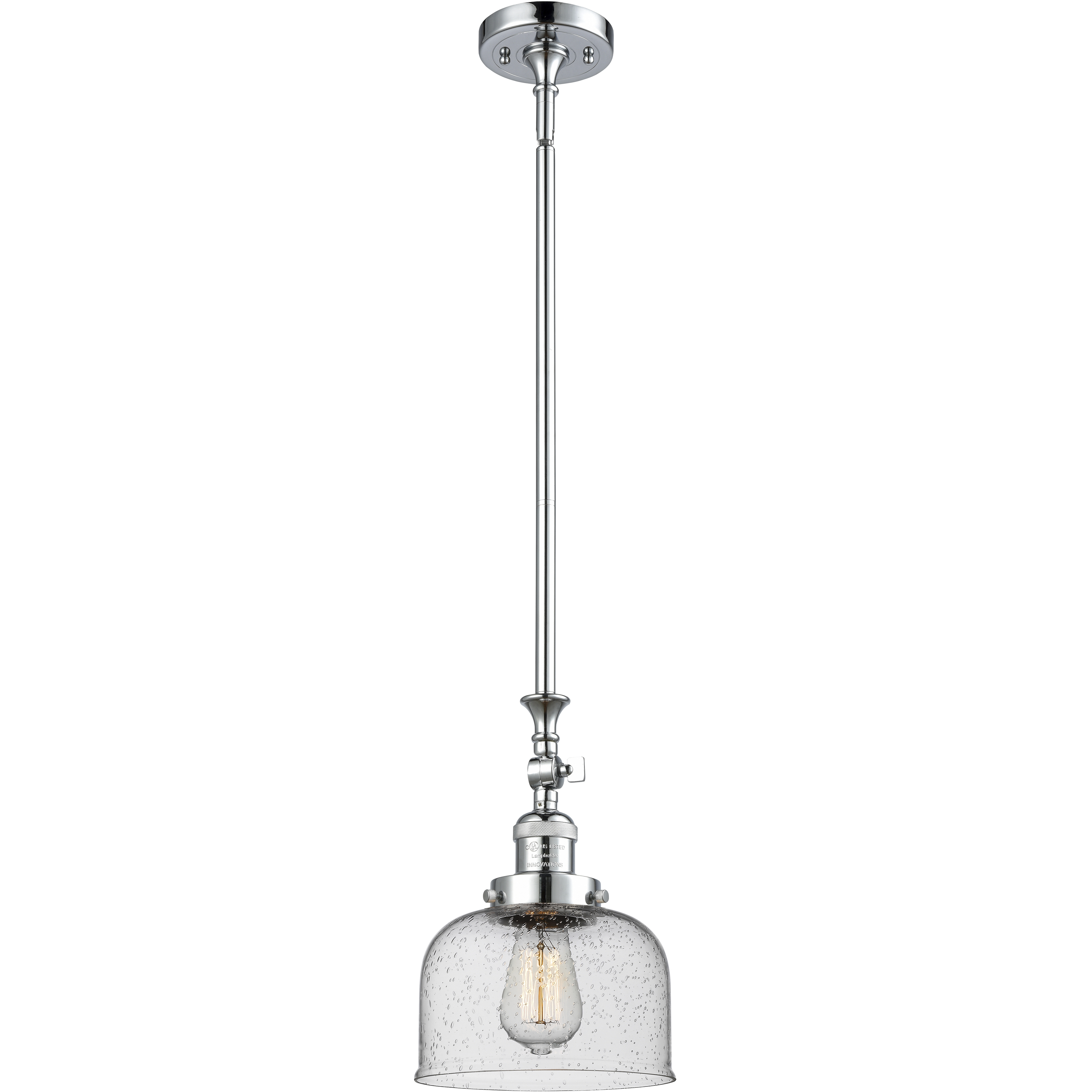 Franklin Restoration Bell LED 8 inch Polished Chrome Mini Pendant Ceiling Light in Seedy, Franklin Restoration