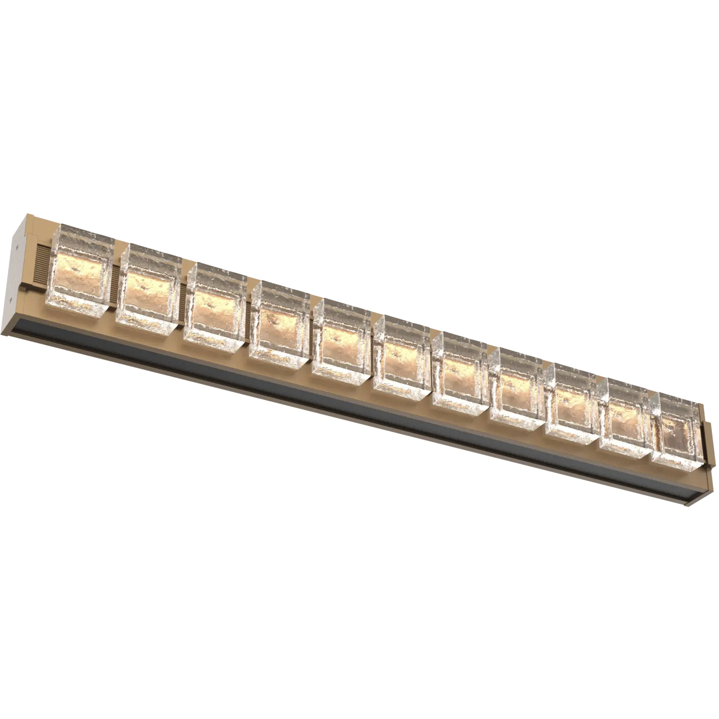 Tessera LED 38 inch Novel Brass with Matte Black Vanity Light Wall Light